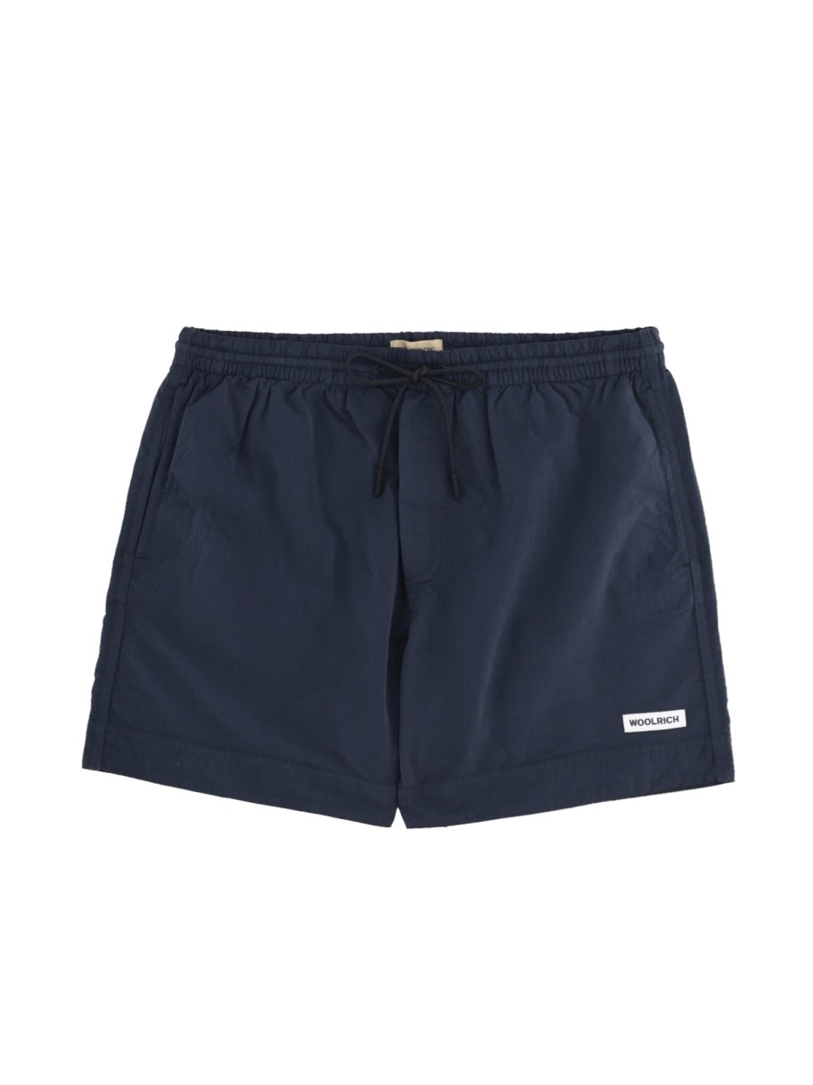 Woolrich Costume Da Bagno Con Logo In Blue