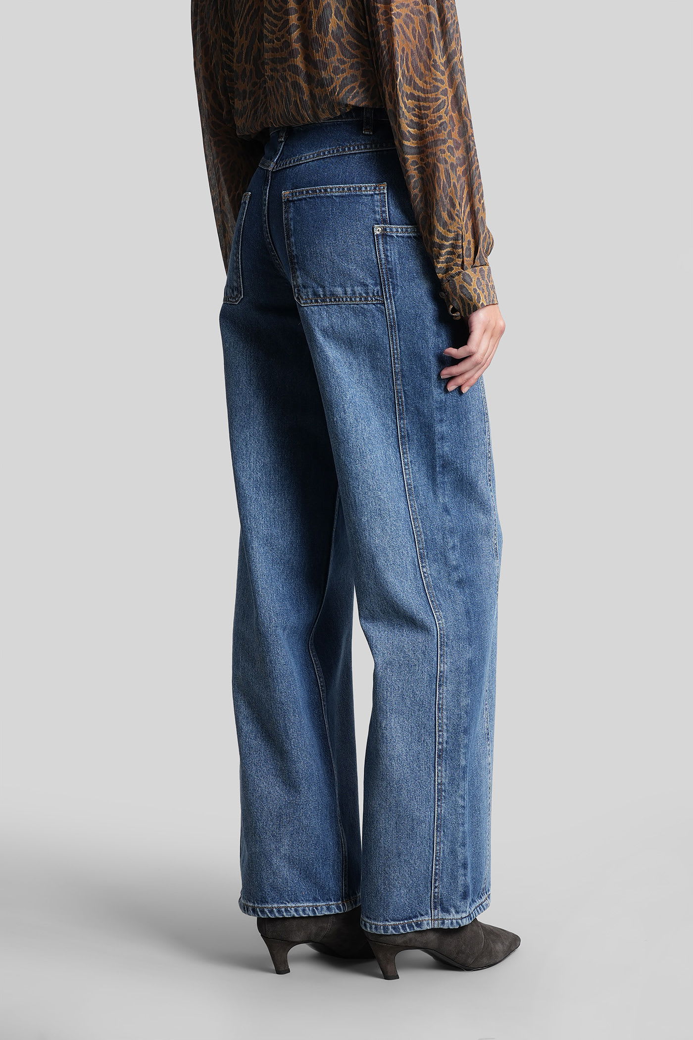 Iro Eimeo Jeans In Blue Cotton In Blue
