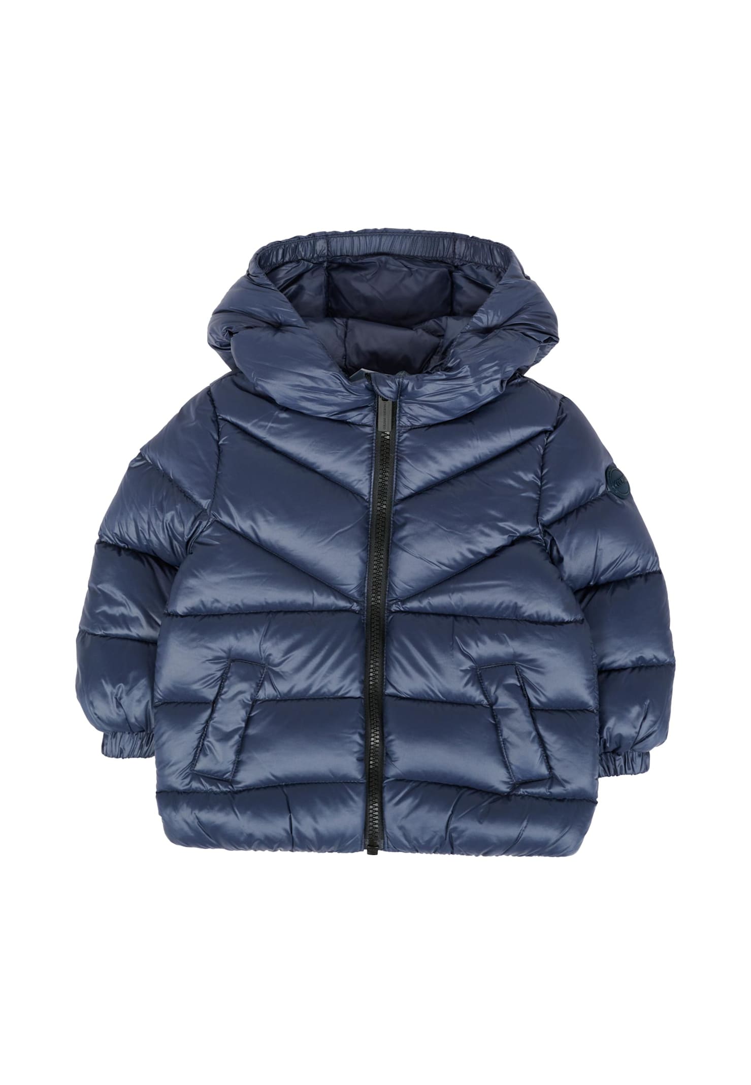 Colmar Blue Down Jacket For Baby Boy With Logo In Blue