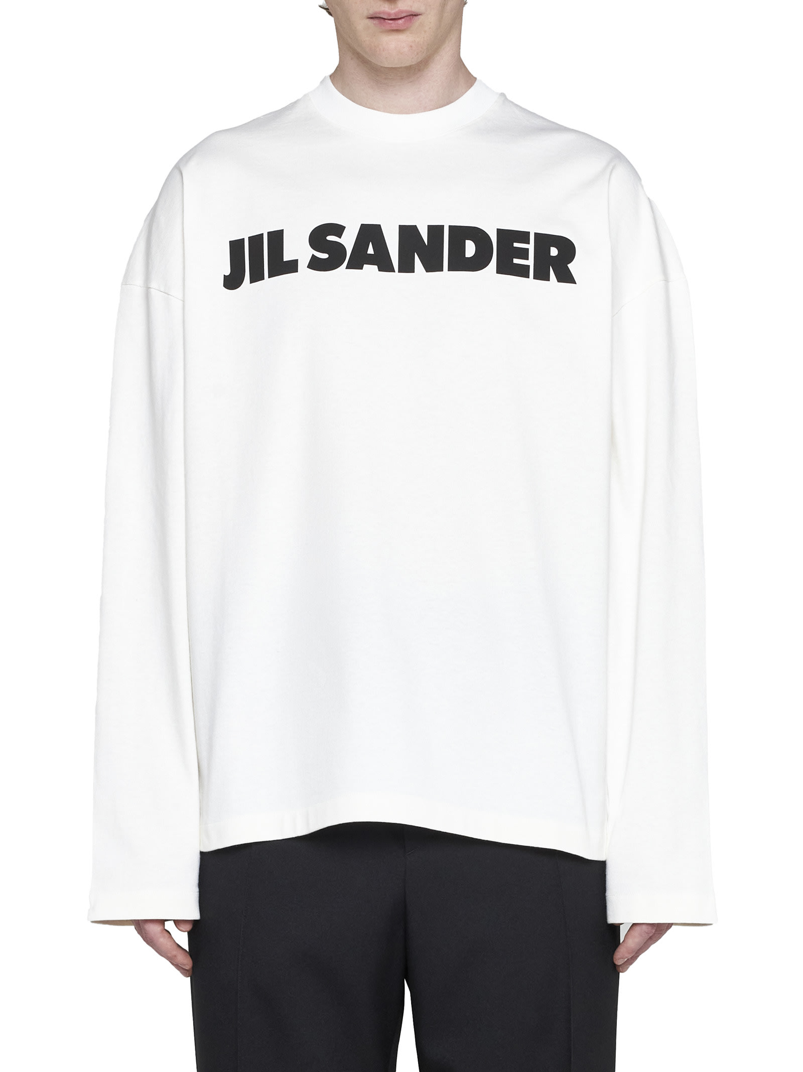 Shop Jil Sander T-shirt In Porcelain