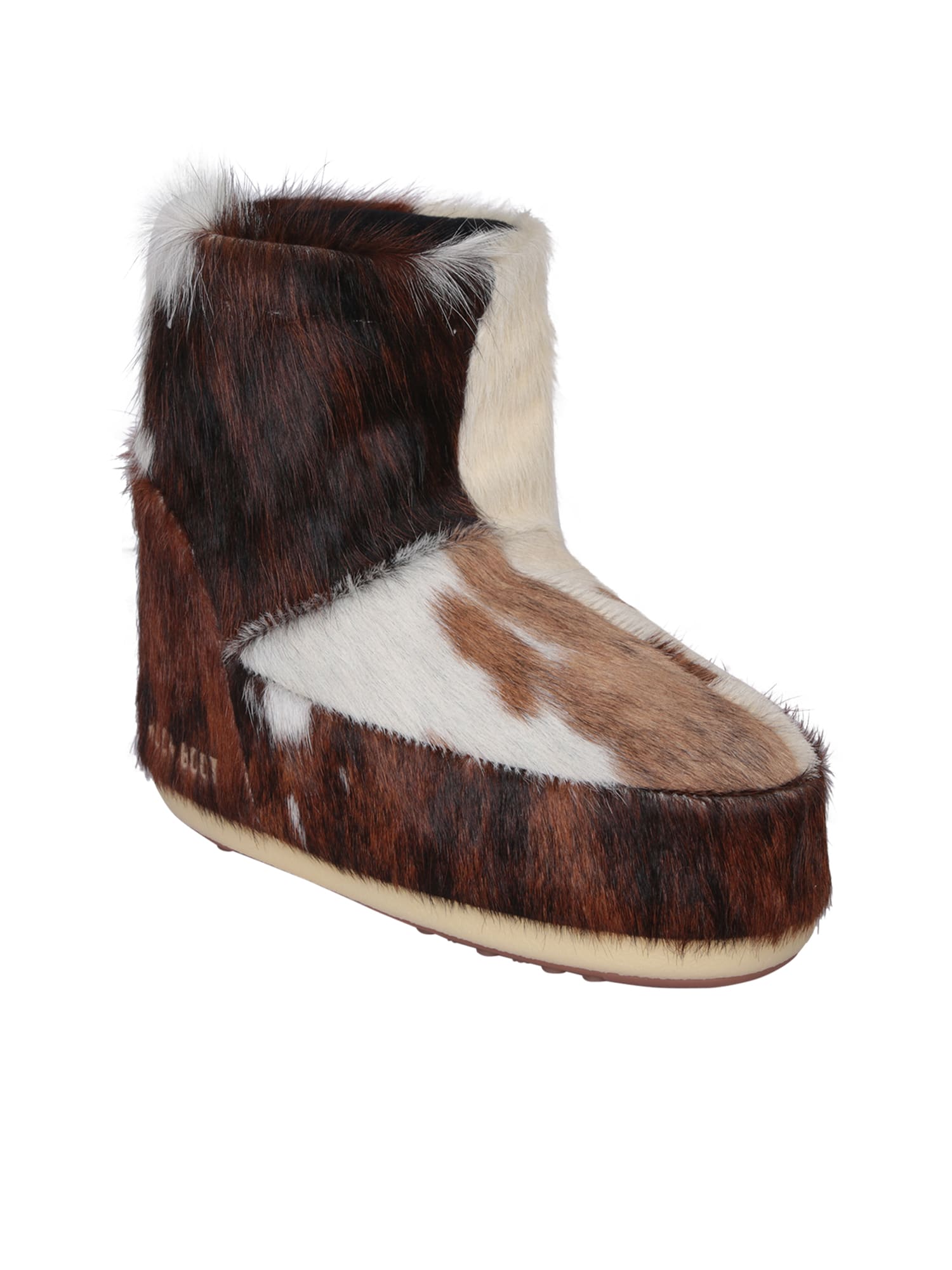 Shop Moon Boot Icon Low No Lace Pony White/brown