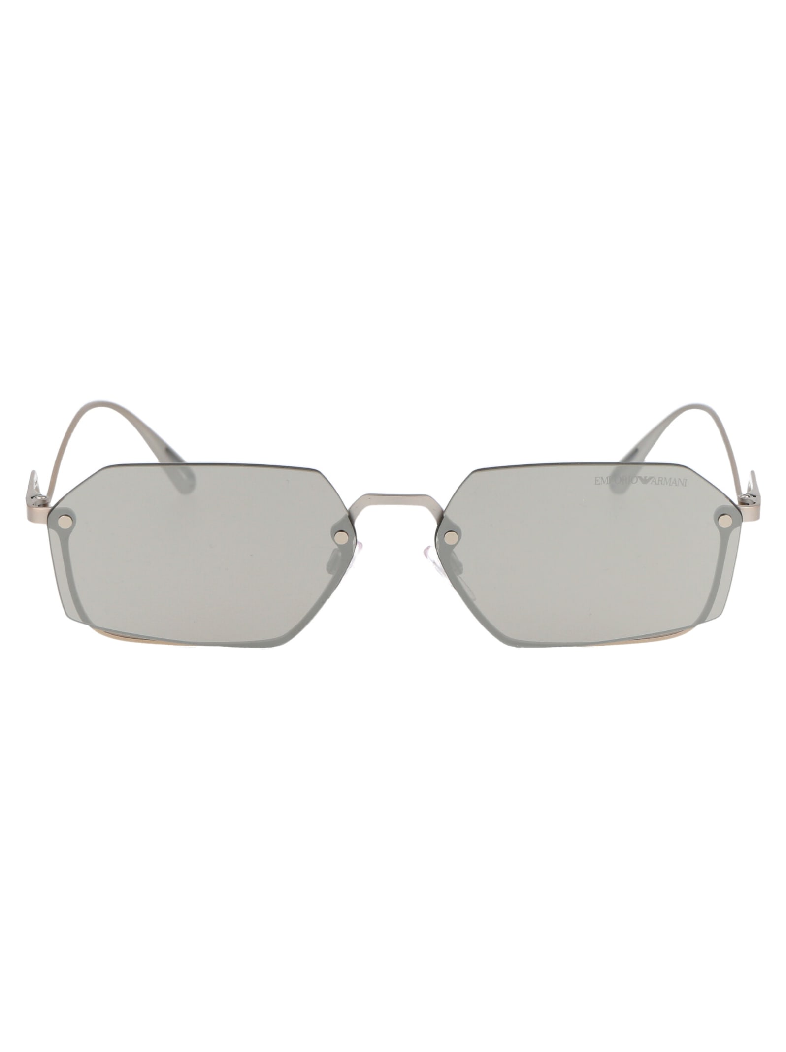 Emporio Armani 0ea2136 Sunglasses In 30456g Matte Silver