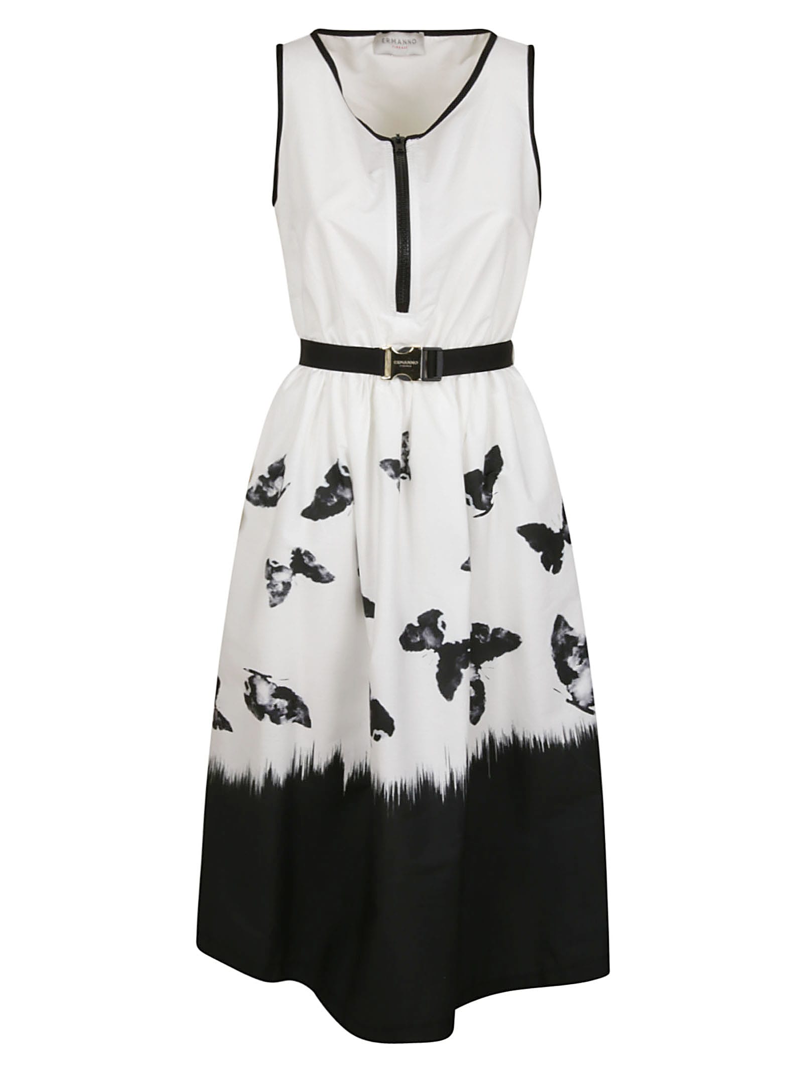Ermanno Scervino Butterfly Sleeveless Printed Dress