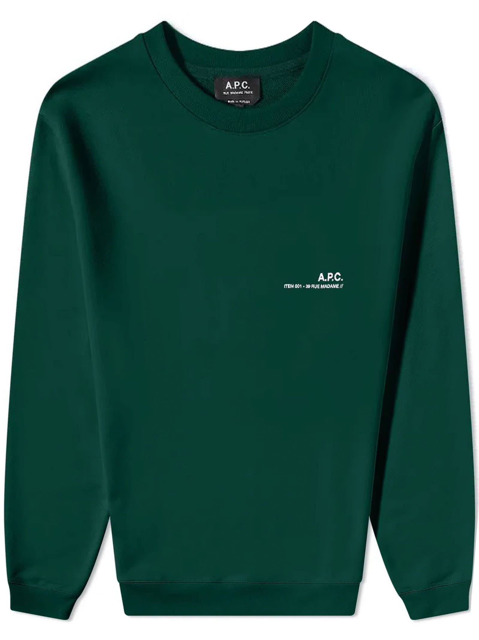 A.P.C. Green Cotton Hoodie