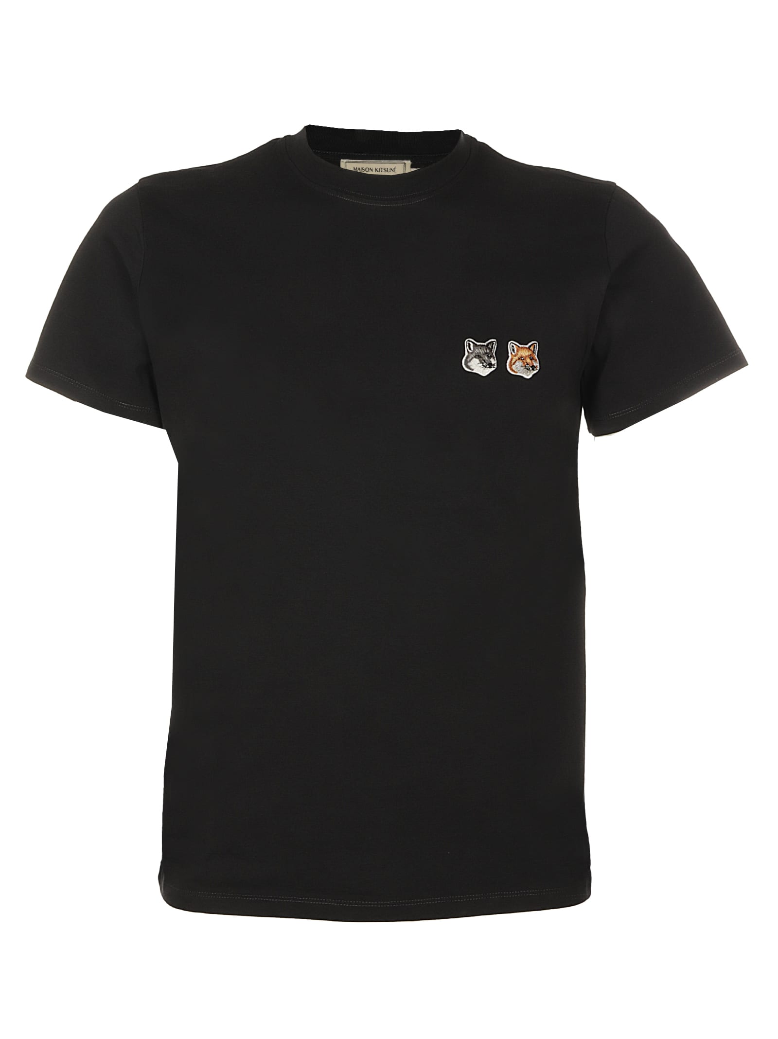 MAISON KITSUNÉ TEE-SHIRT DOUBLE FOX HEAD PATCH,11894116