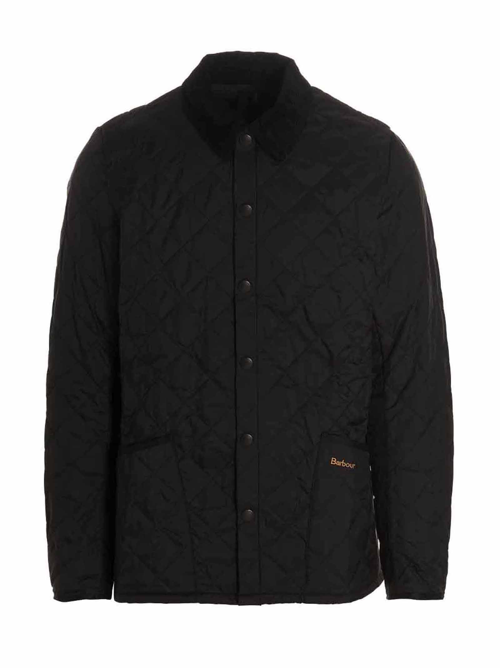 Barbour Quilted Front Button-fastening Jacket In Black