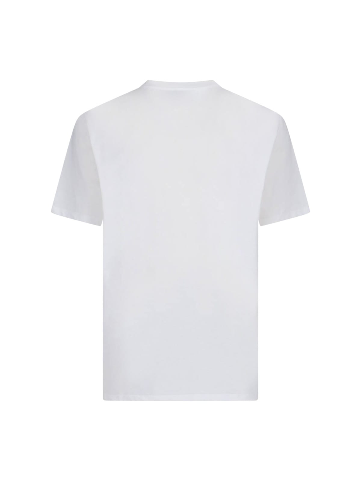Balmain White Crewneck T-shirt With Contrasting Logo Lettering Print In White