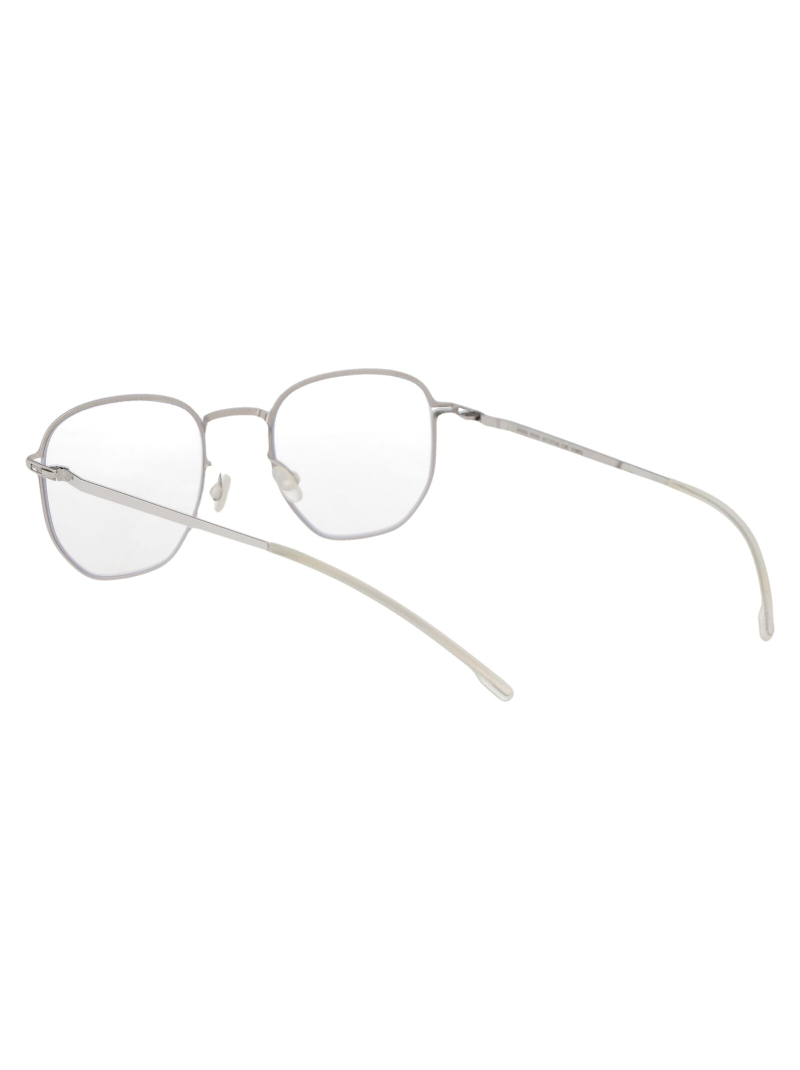 Mykita Shiny Silver Clear Steel Glasses