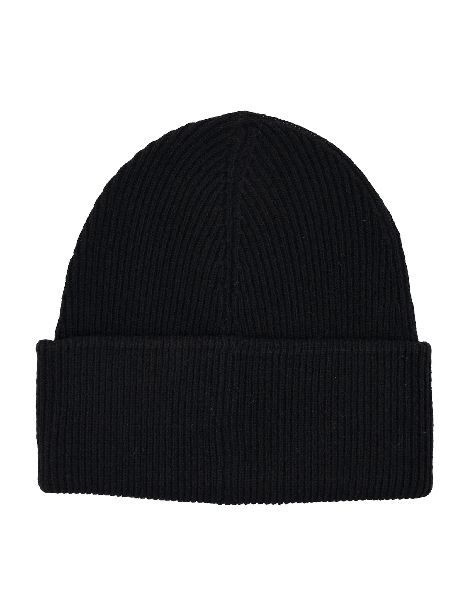 Mm6 Maison Margiela Ribbed Beanie With Logo Tag In Black