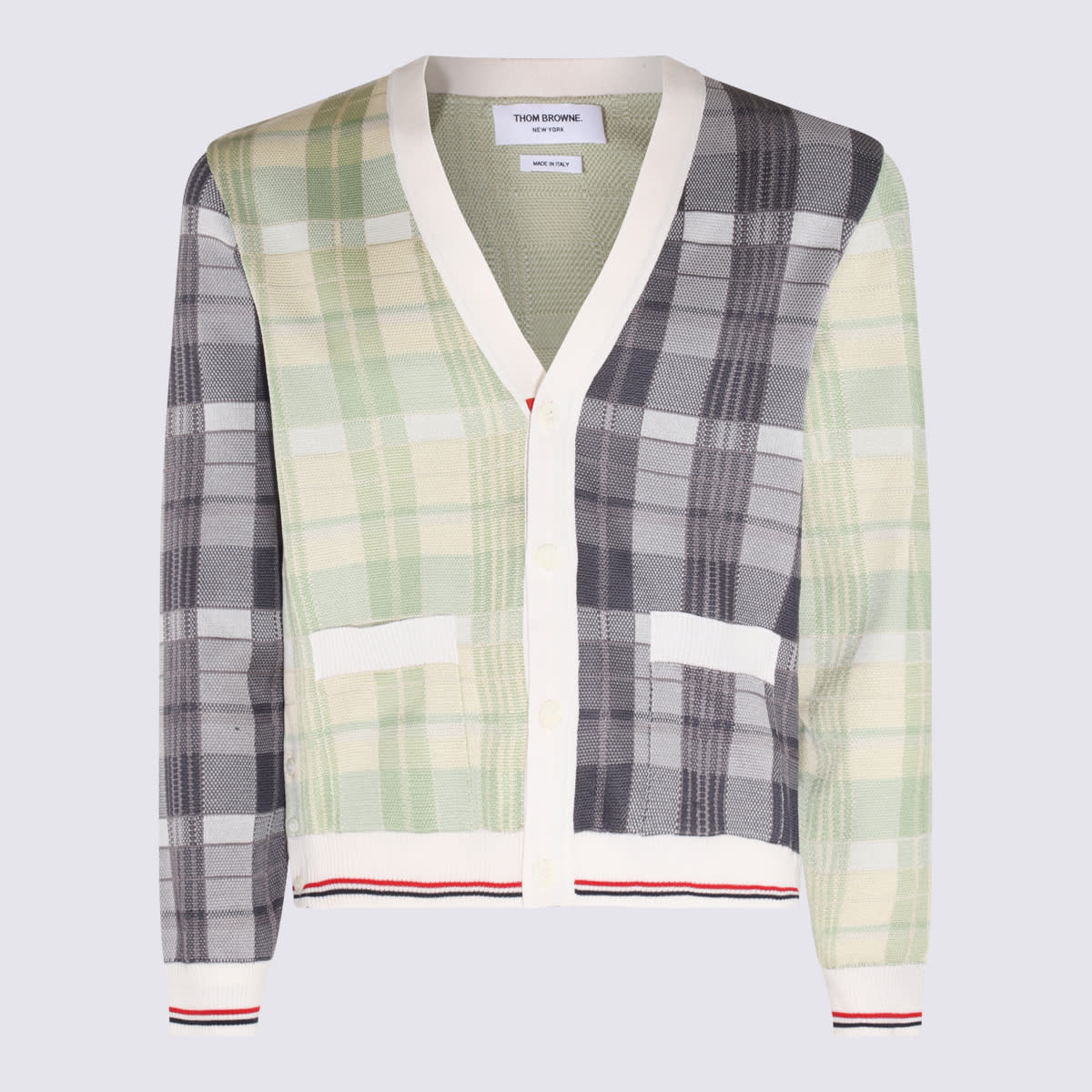 Thom Browne Multicolor Cotton Knitwear In Red