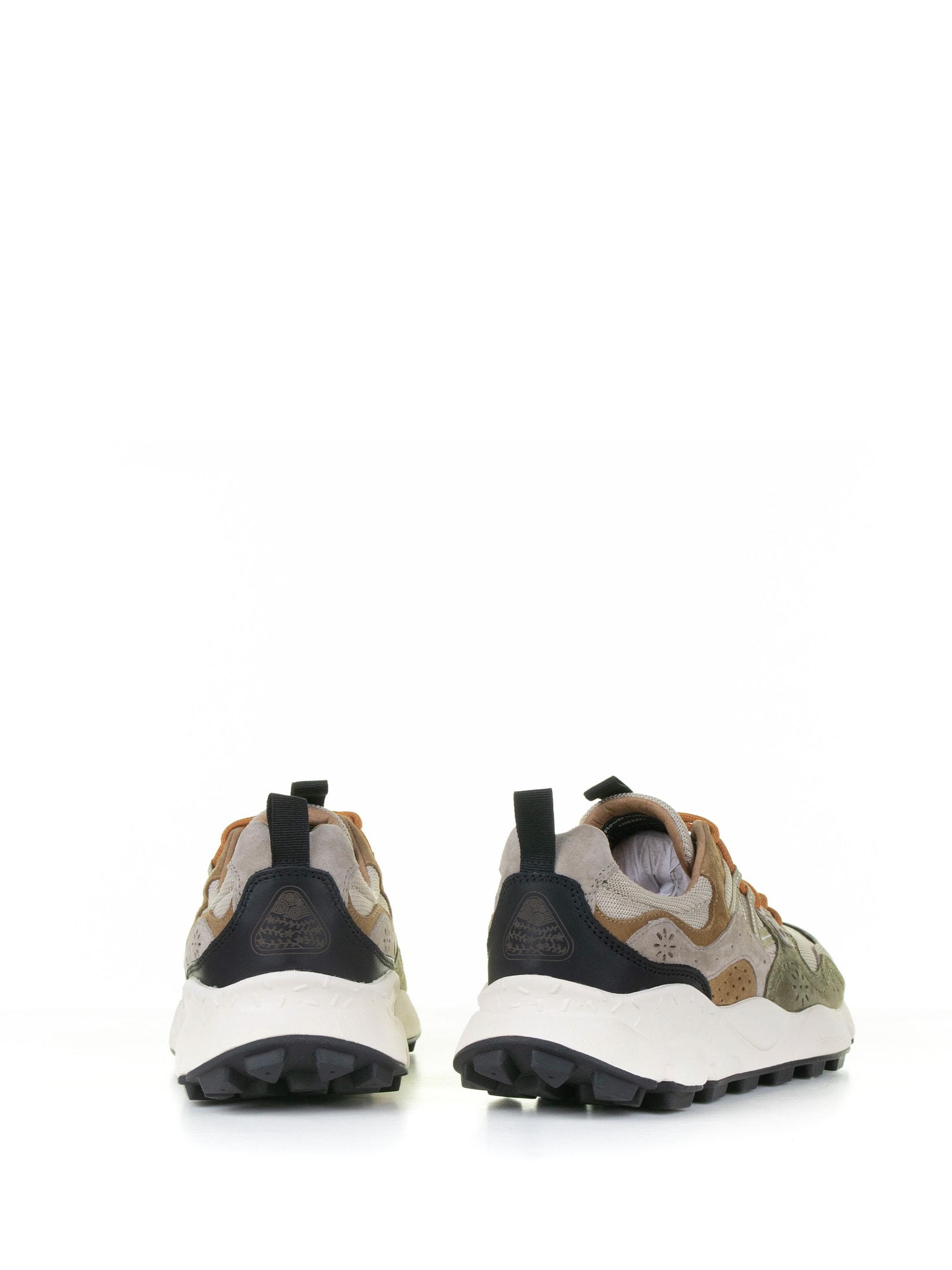 Shop Flower Mountain Yamano Mens Sneaker In Suede And Nylon In Sand Military