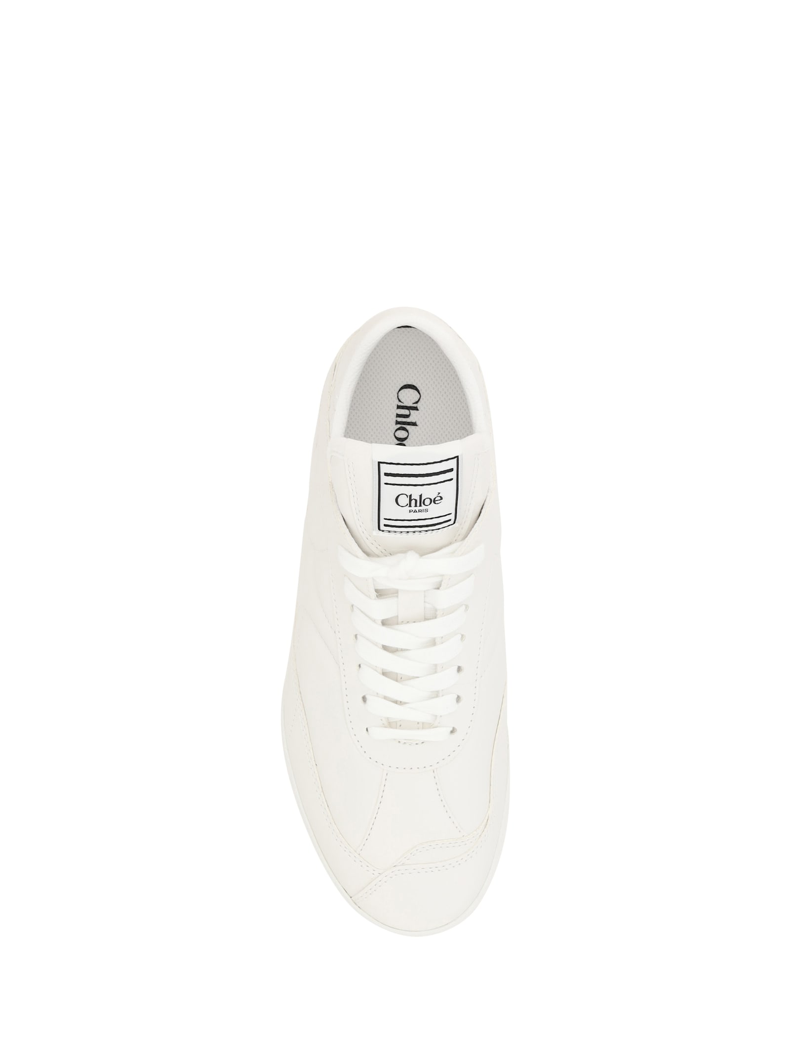 Chloé Womens Winter Wht Kick Brand-patch Leather Low-top Trainers Eur 36 / 3 Uk In White