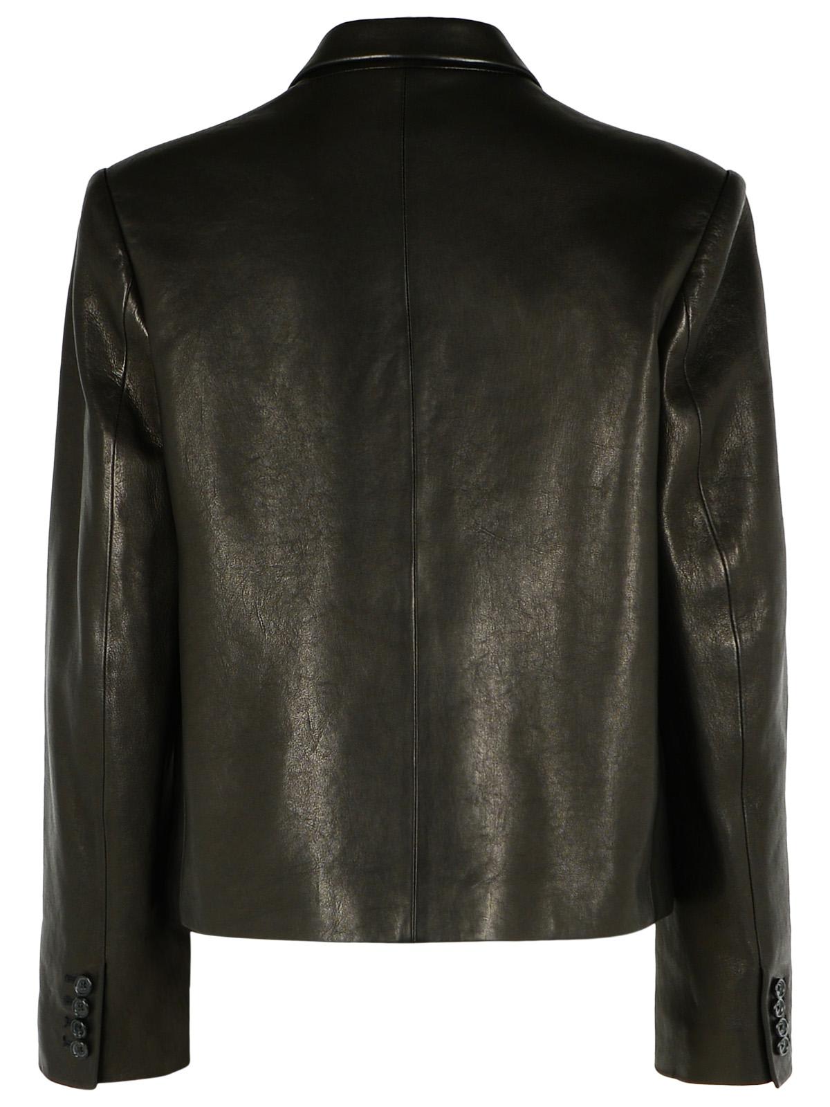 Khaite Tanni Black Leather Jacket In Black