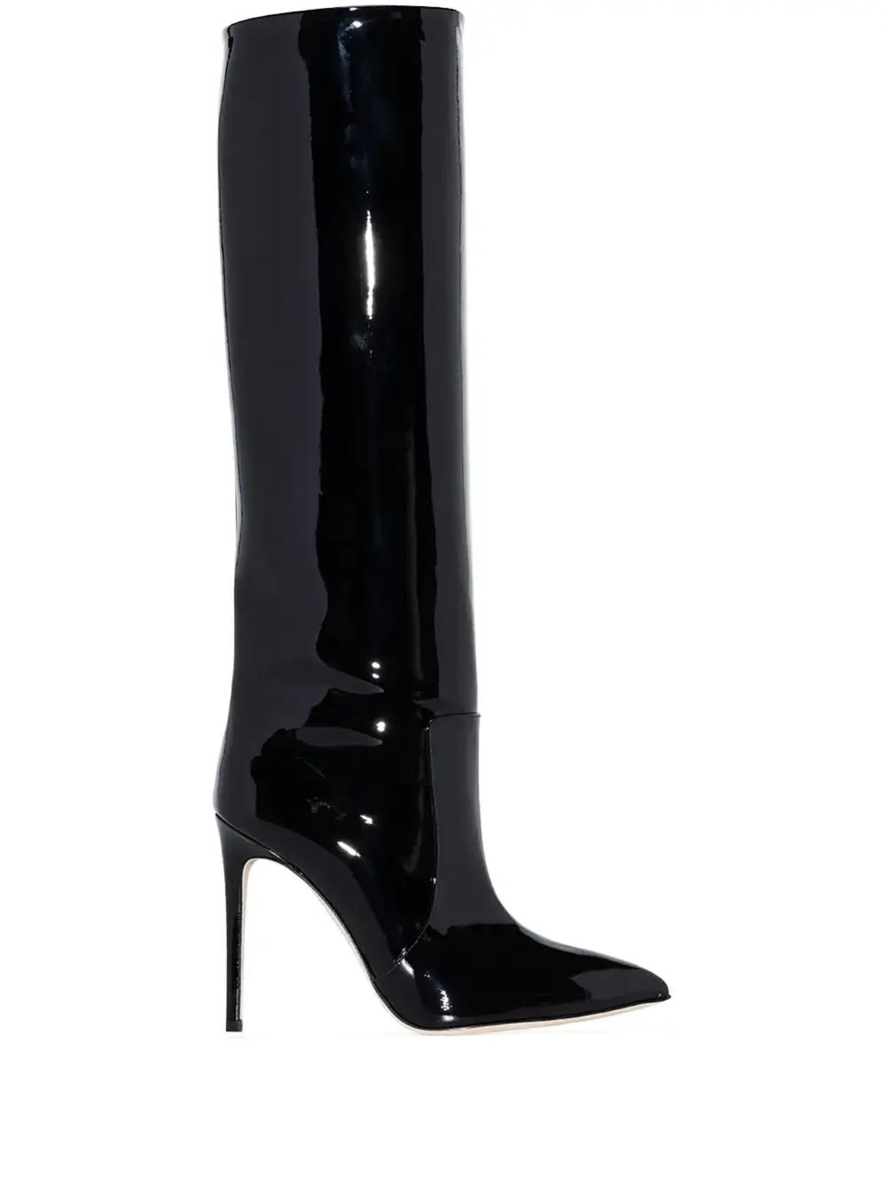 Shop Paris Texas 105 Stiletto Boot In Black Patent Leather