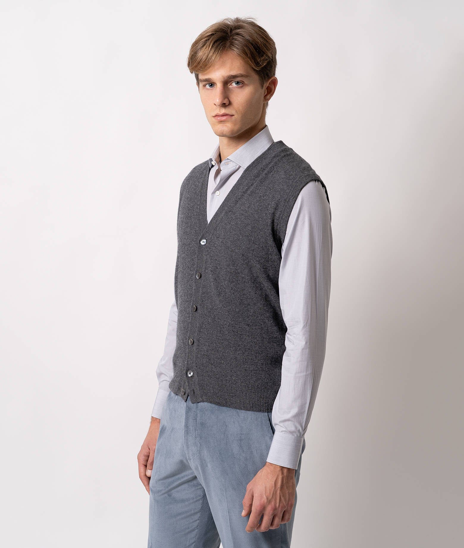 Larusmiani Gilet Solden Sweater In Gray