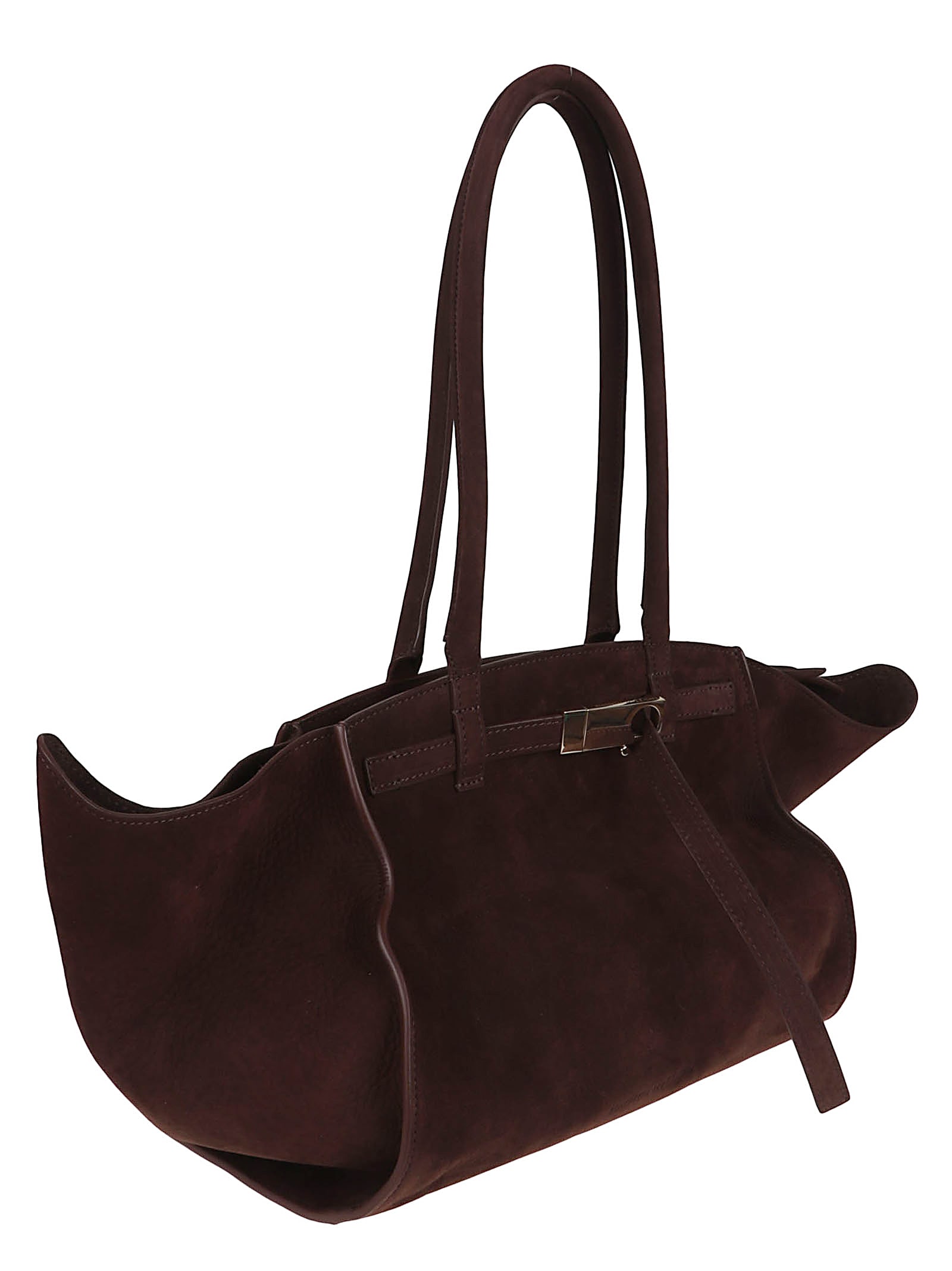 Benedetta Bruzziches Bordeaux Handbag With Winged Silhouette In Black