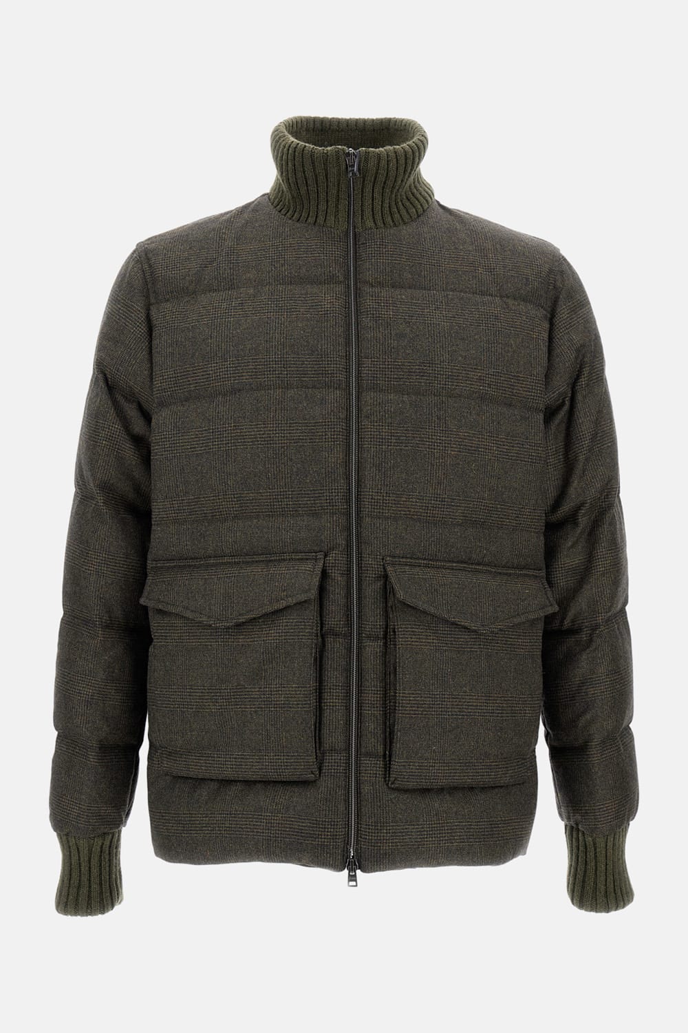 Herno Wool And Cashmere Bomber Jacket Jackets And Coats Green In Green