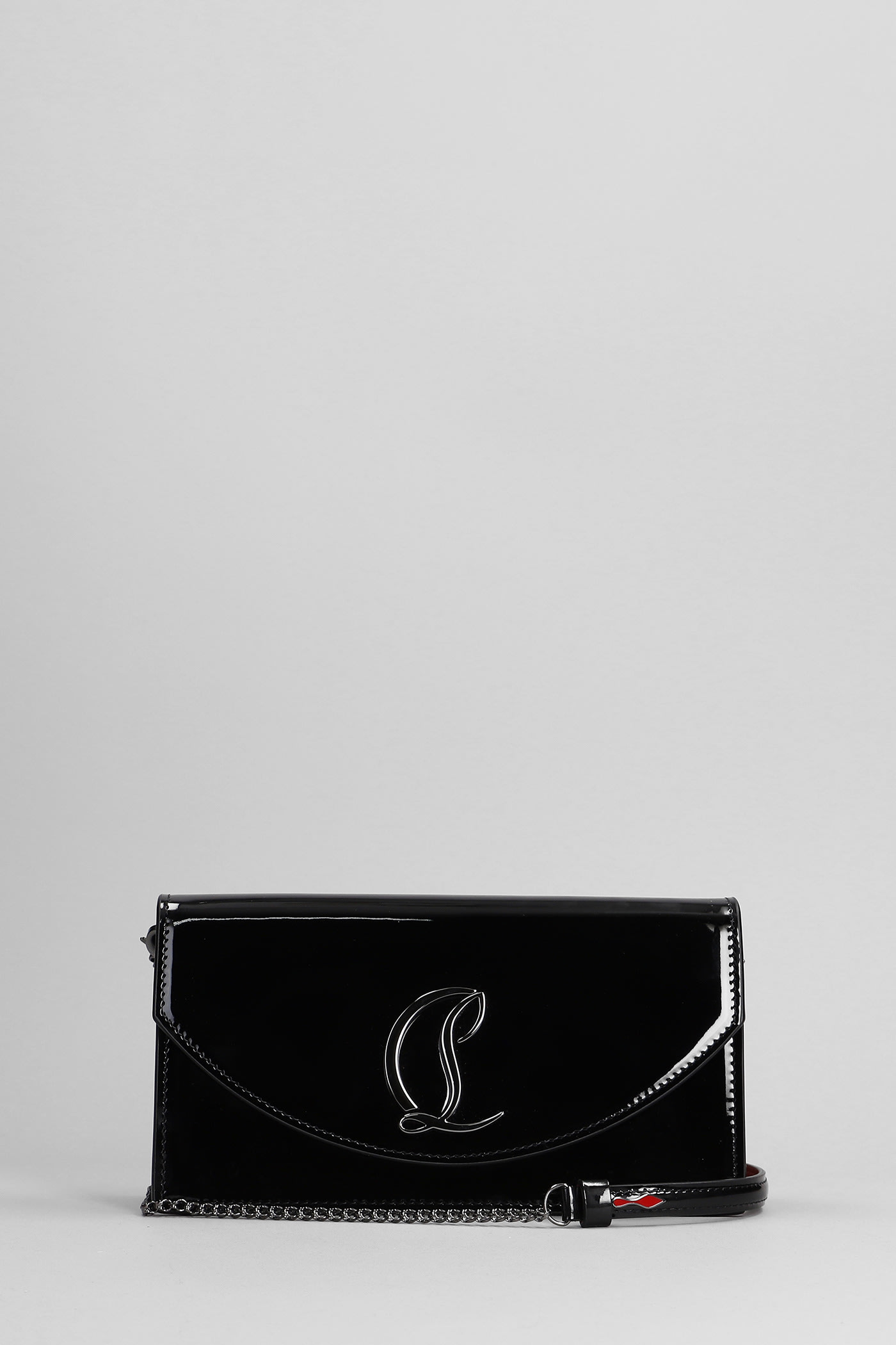 Christian Louboutin Loubi54 Hand Bag In Black Patent Leather