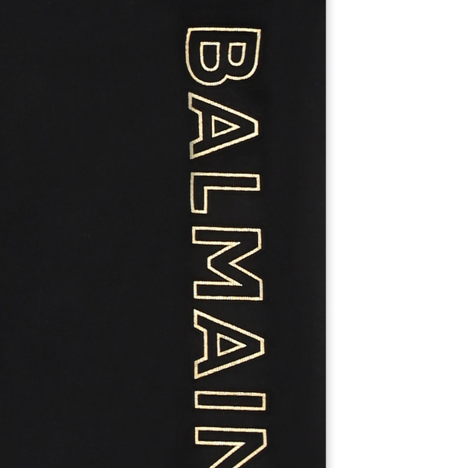 Balmain Black Trousers For Babykids With Logo In Black