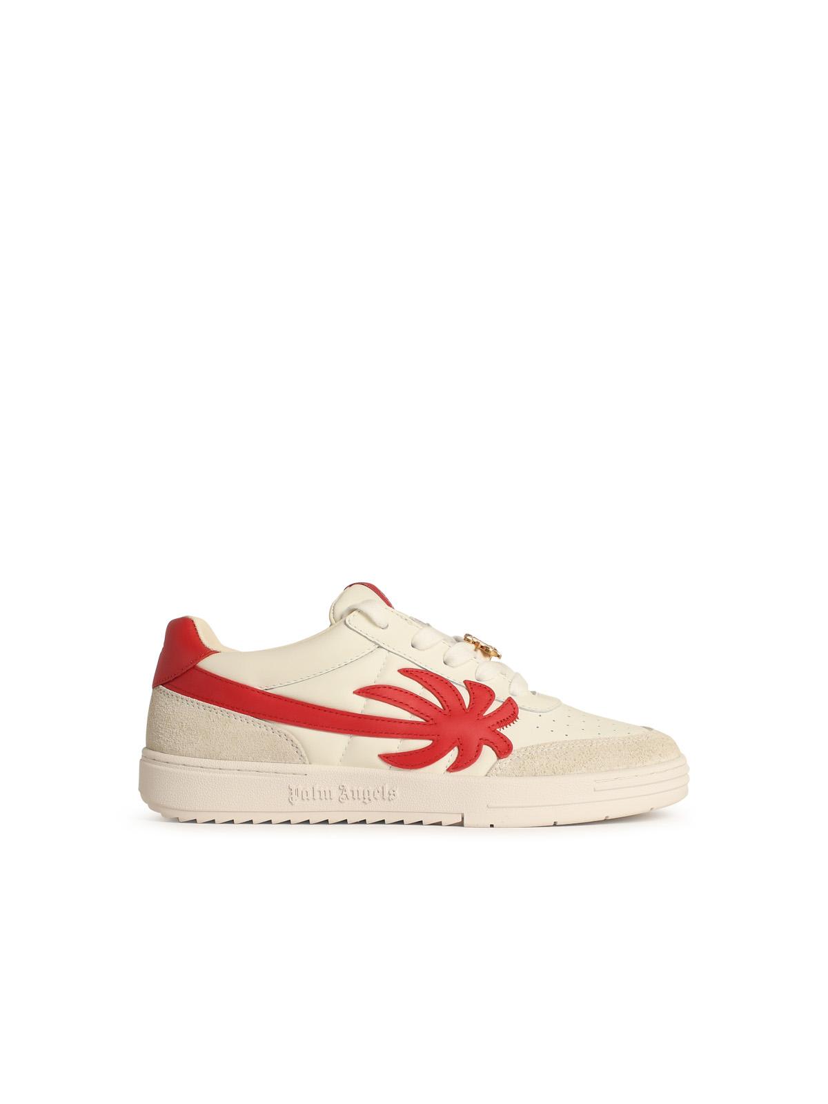 palm White Leather Sneakers