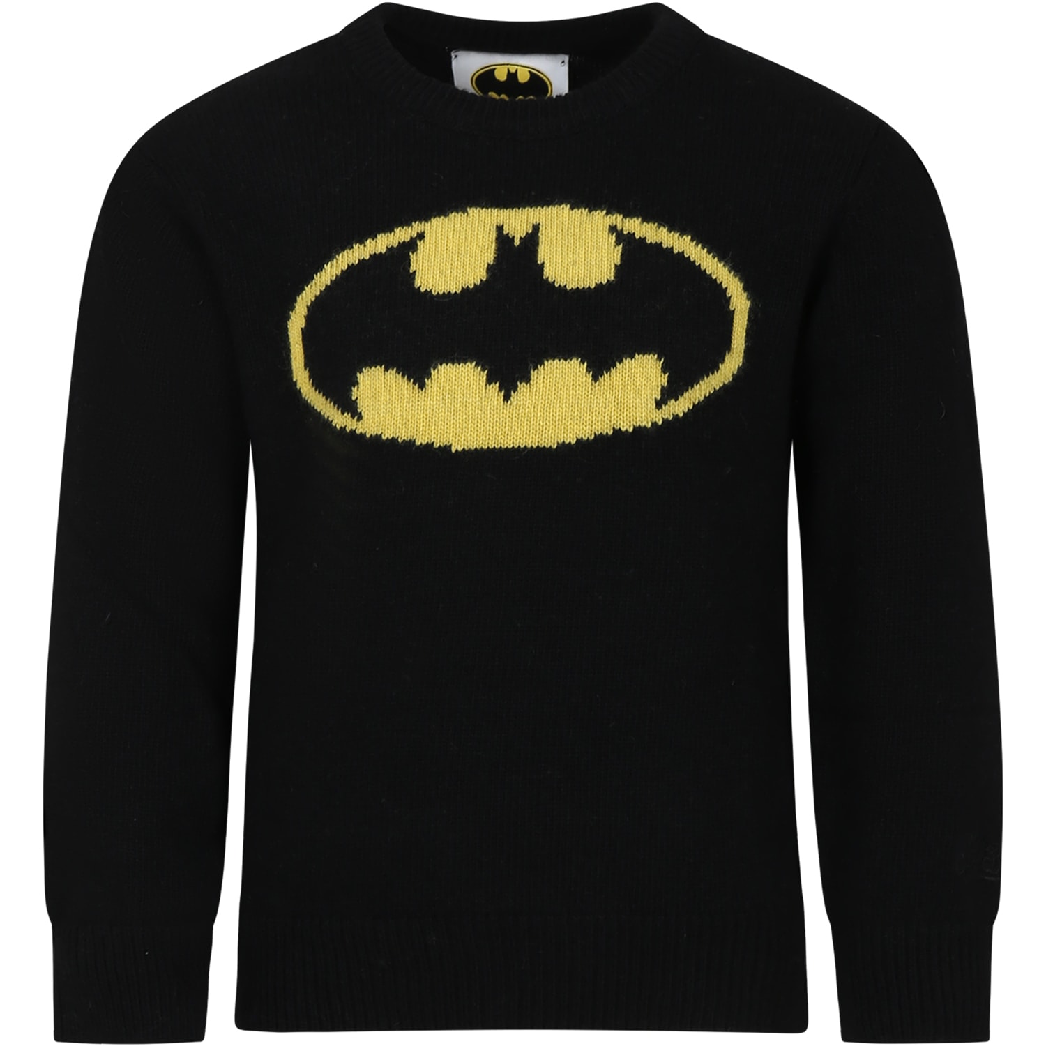 Mc2 Saint Barth Kids' Black Sweater For Boy With Batman