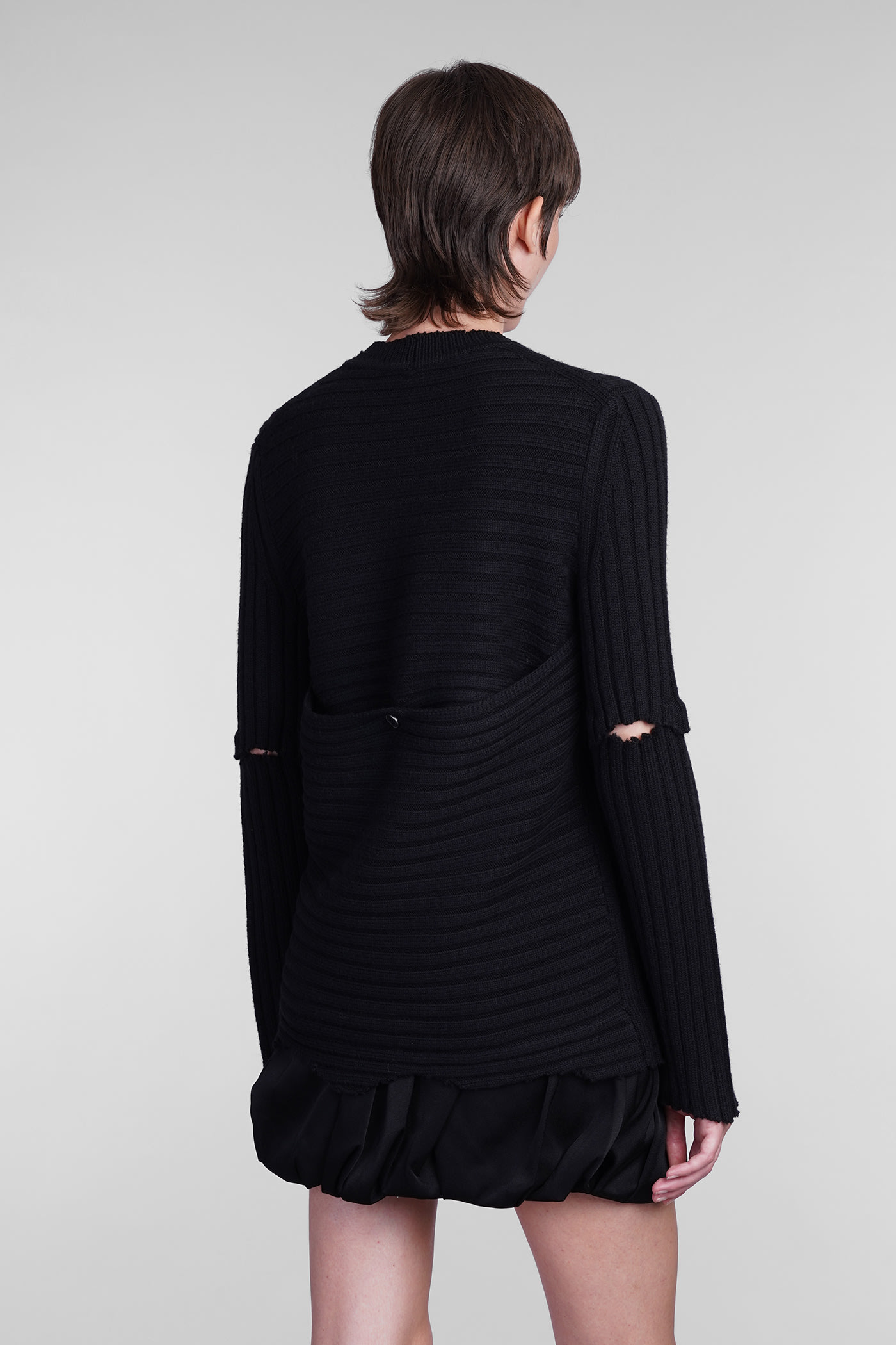 HELMUT LANG KNITWEAR IN BLACK WOOL 