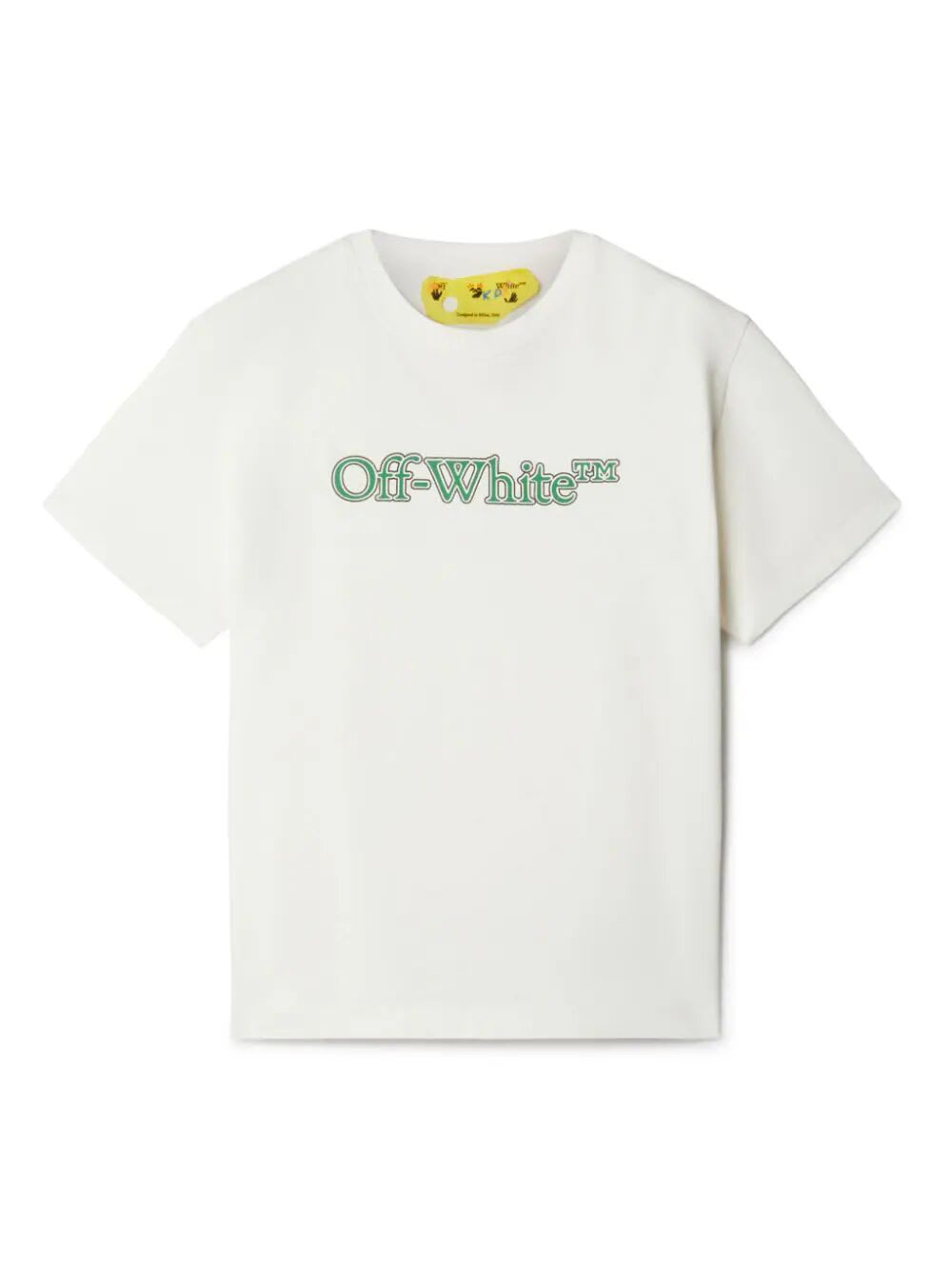 Shop Off-white Big Bookish Short Sleeves T-shirt In White Green
