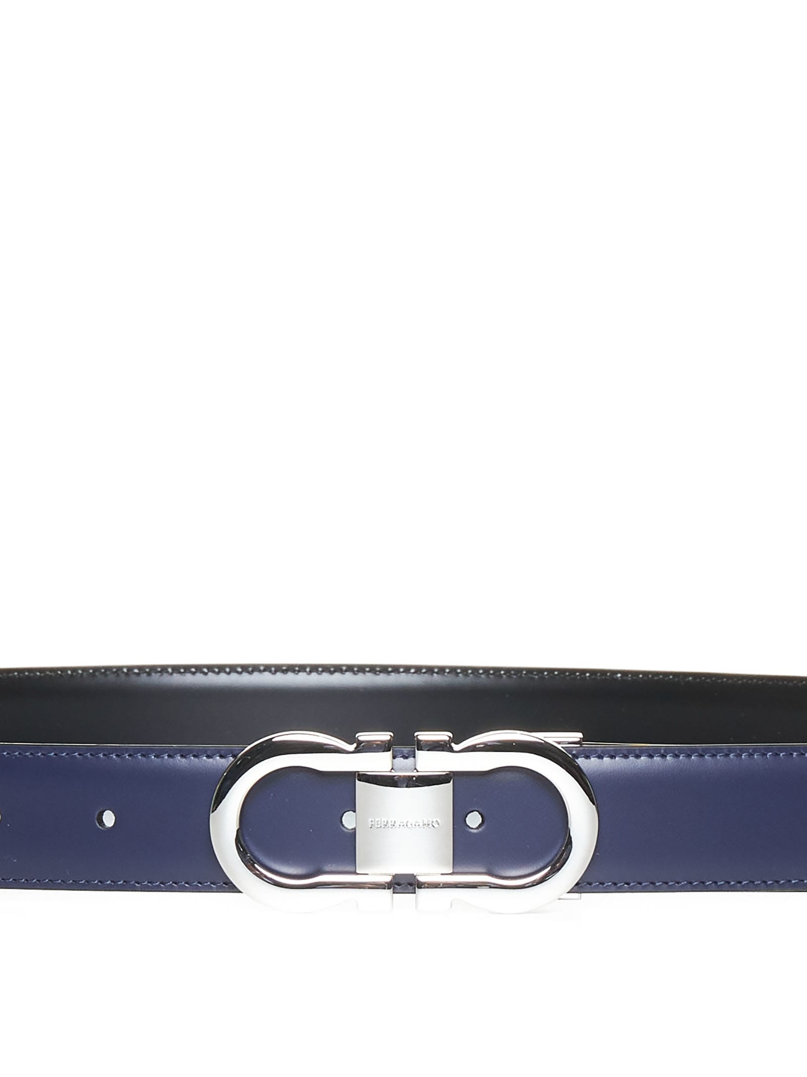 Shop Ferragamo Belt In Midnight || Nero