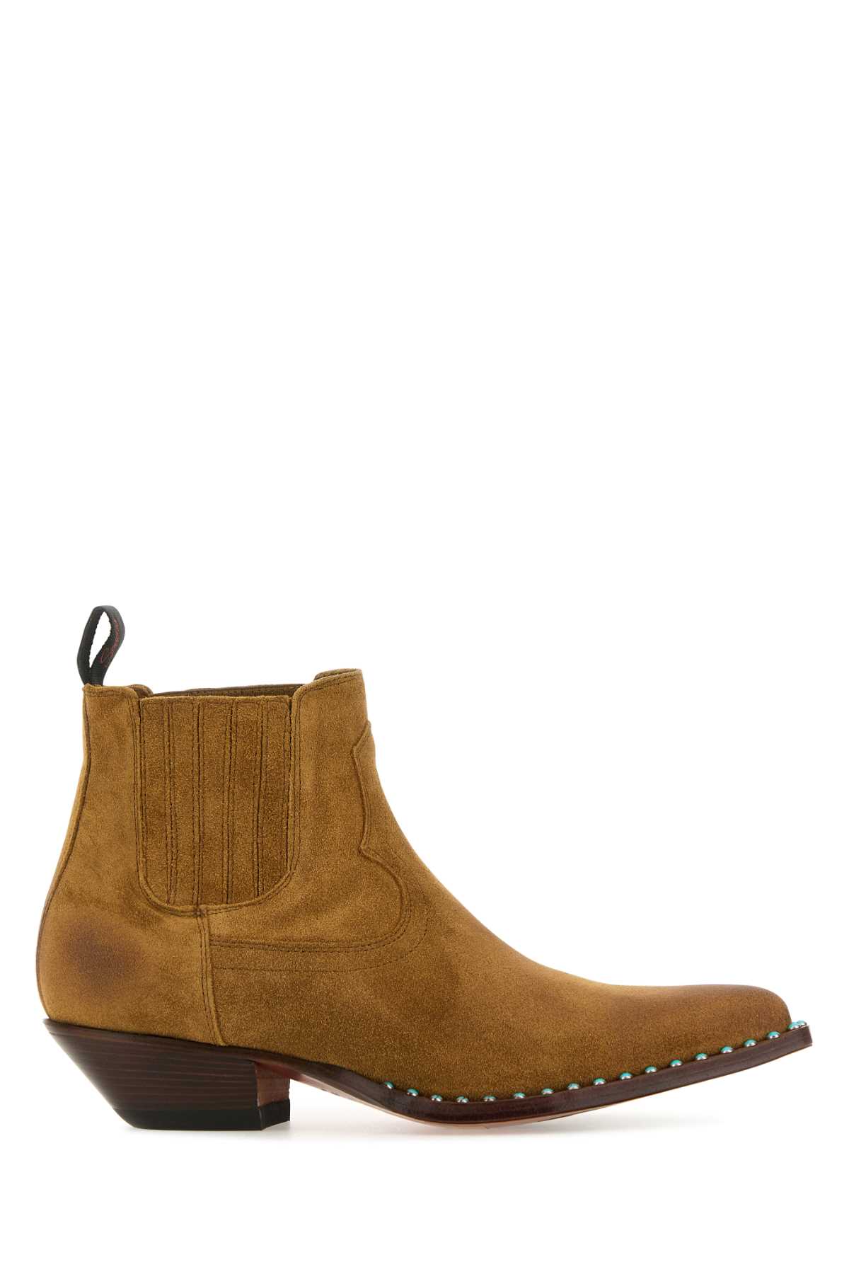 Camel Suede Hidalgo Mini Ankle Boots