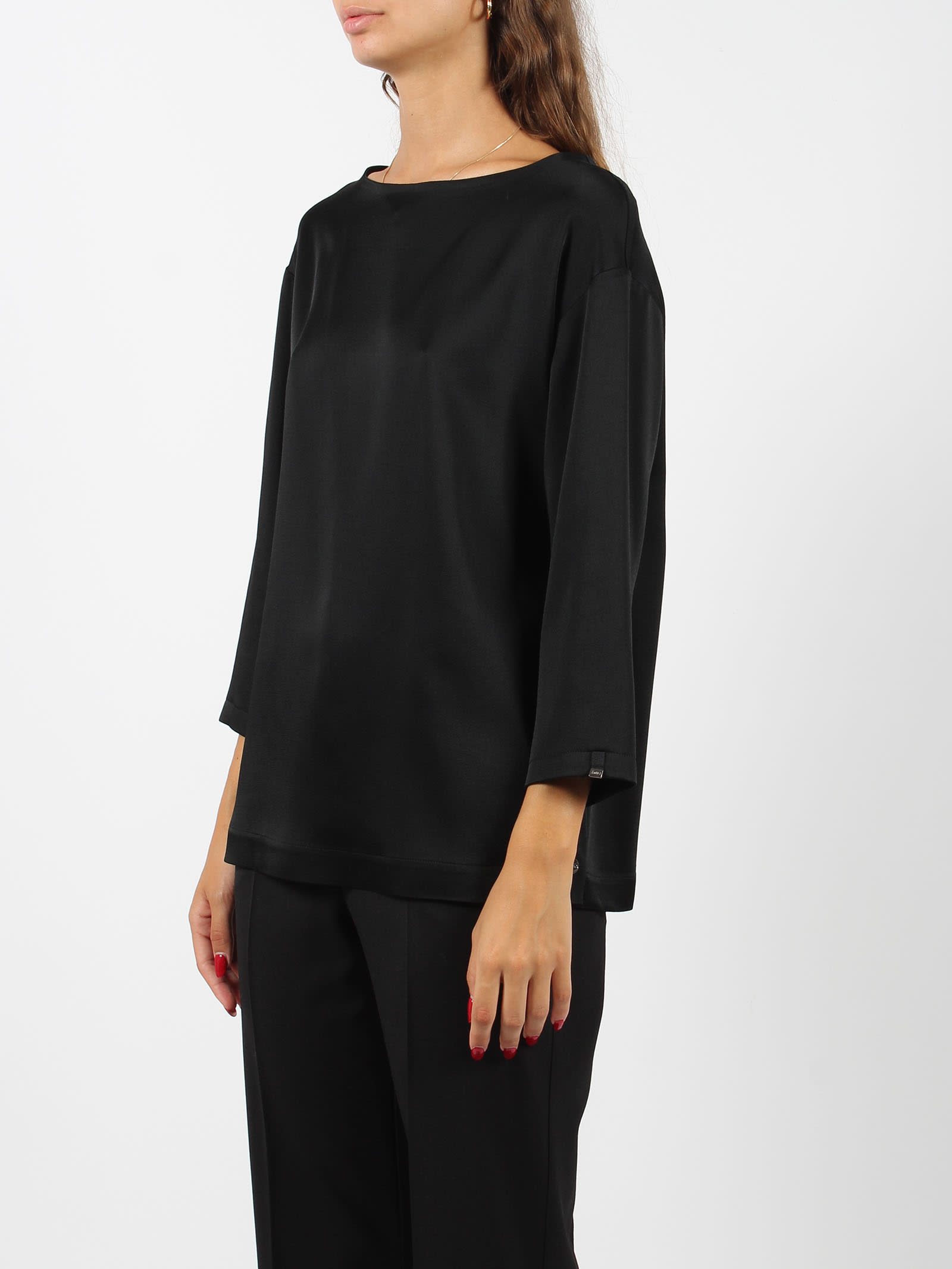 Shop Herno Light Blouse In Nero