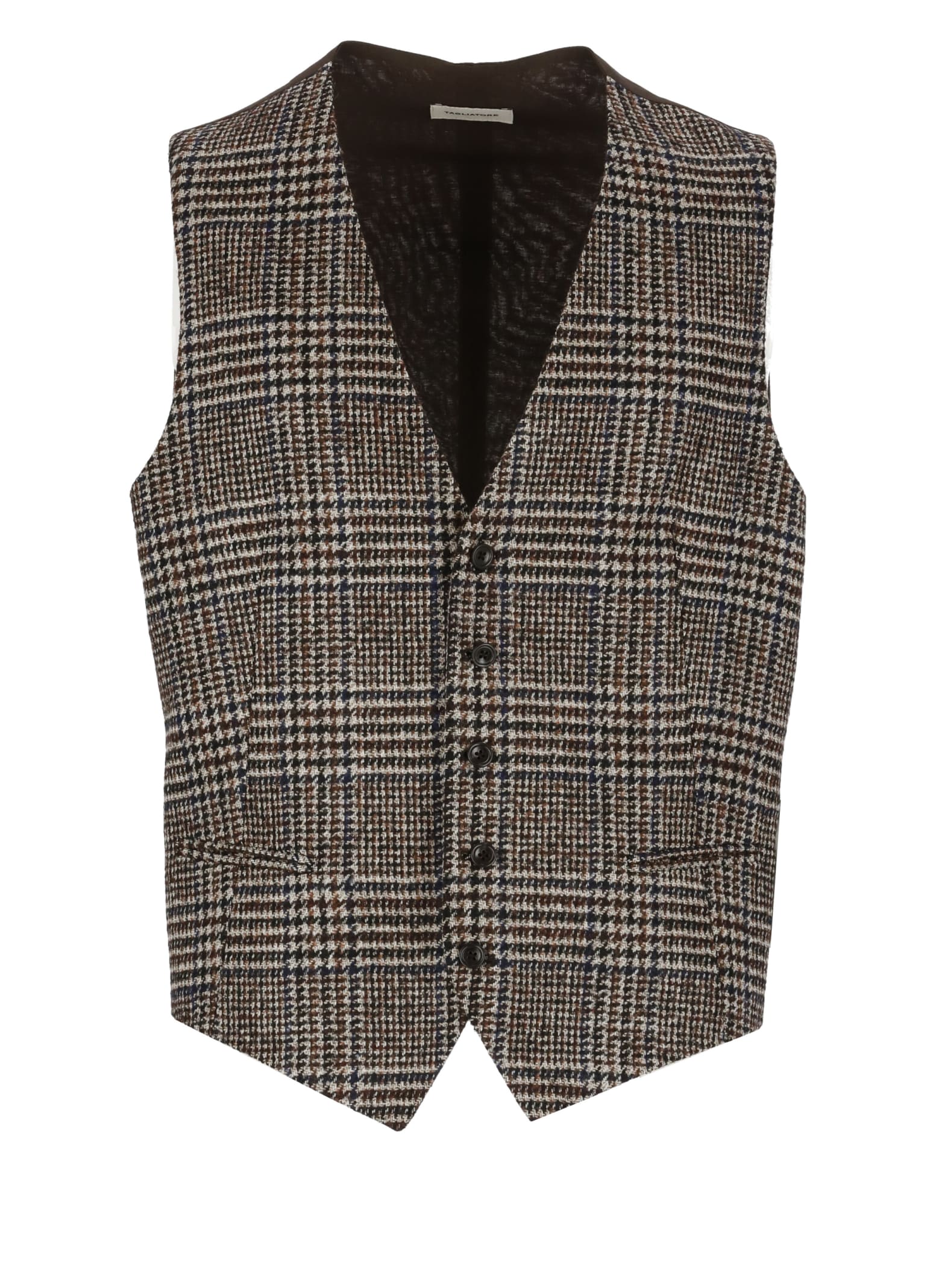 Shop Tagliatore Wool And Alpaca Gilet In Brown