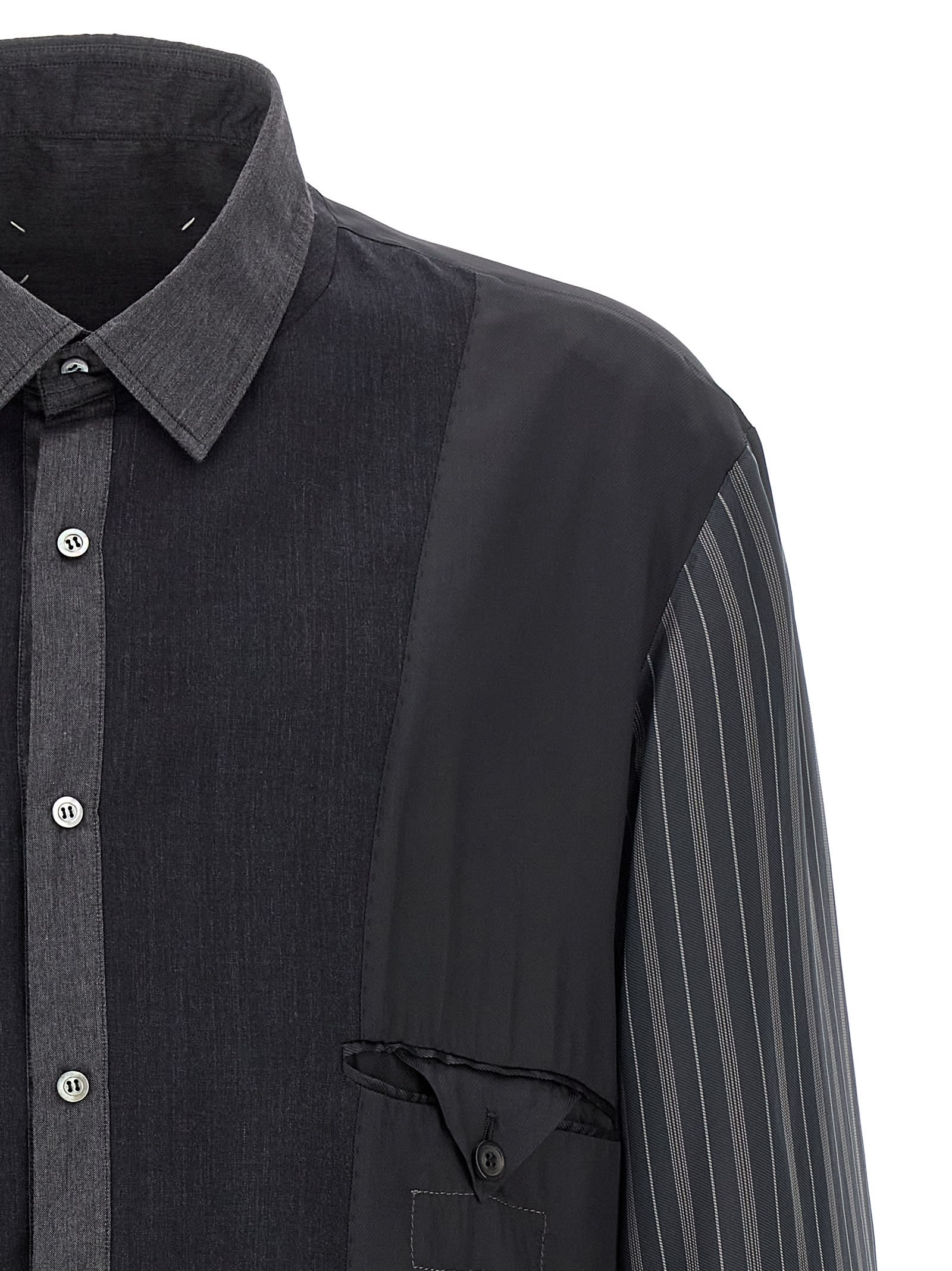 Maison Margiela Patchwork Reversible Jacket Casual Jackets And Parka Gray