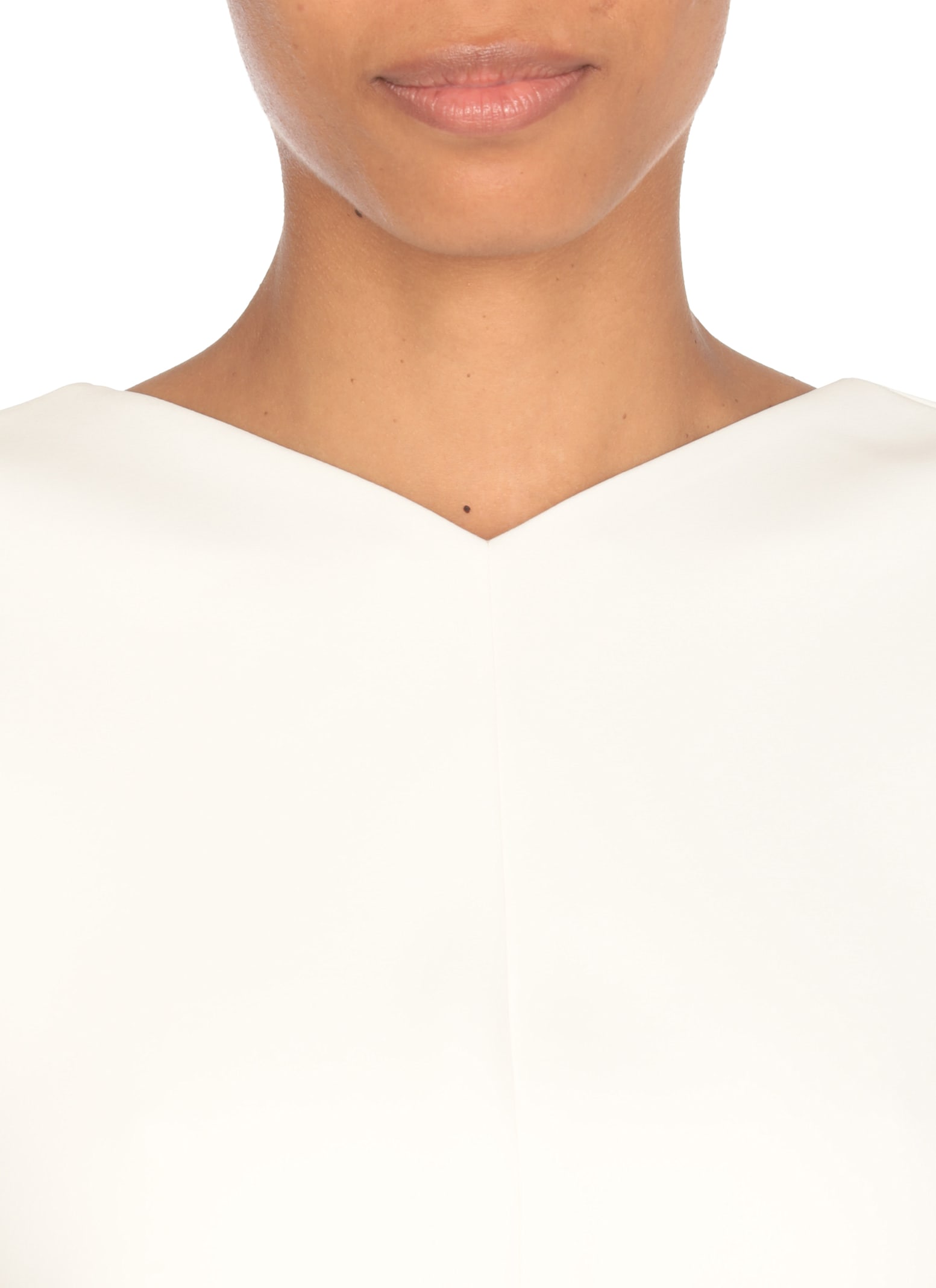 Khaite Mel V-neck Low-back Mini Dress