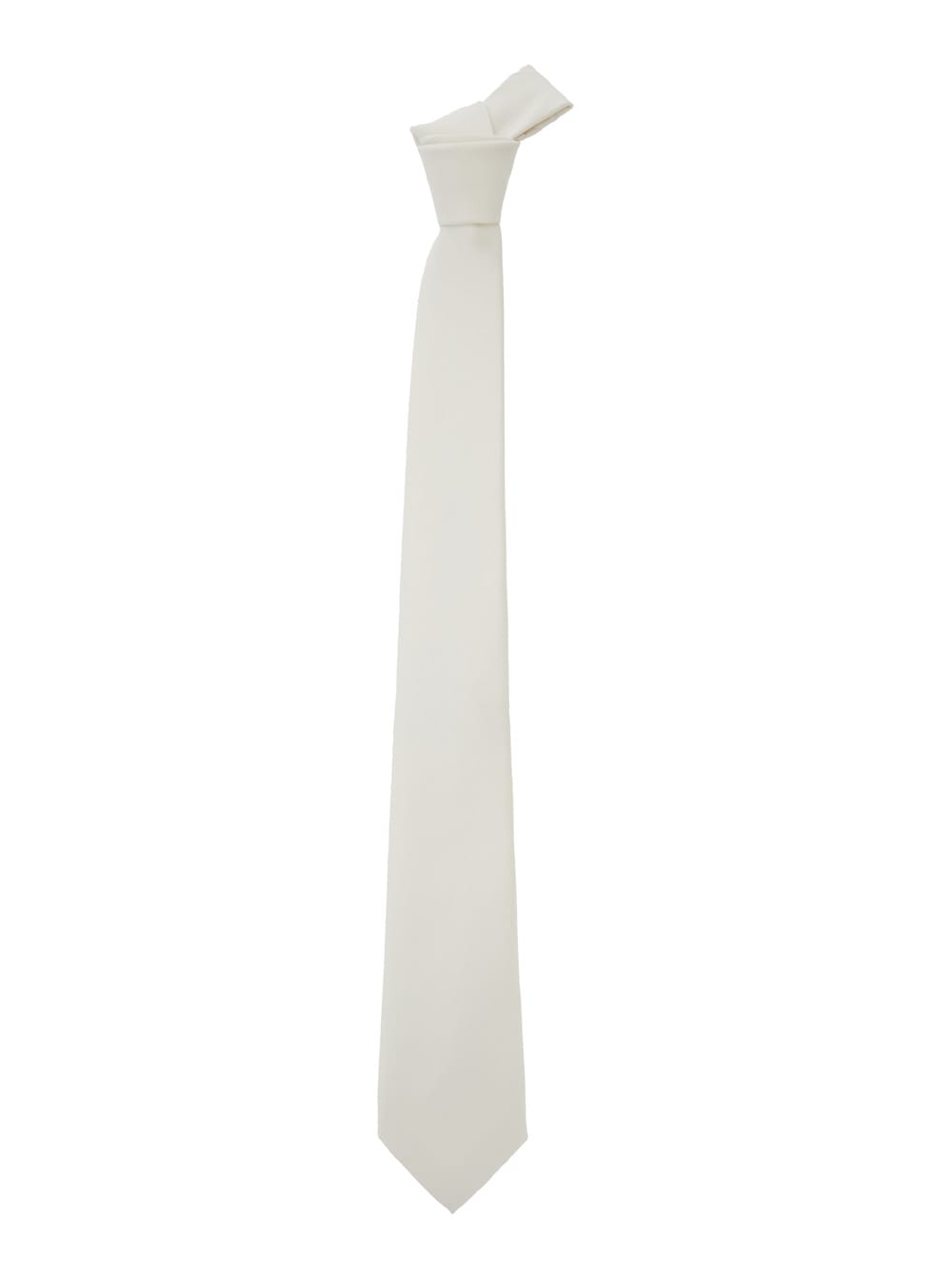 Tagliatore White Classic Tie In Fabric Man In White