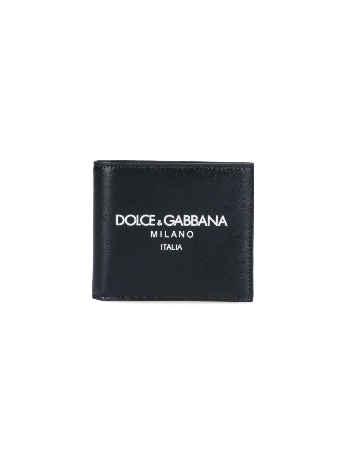 Dolce & Gabbana Logo Bifold Wallet In Black