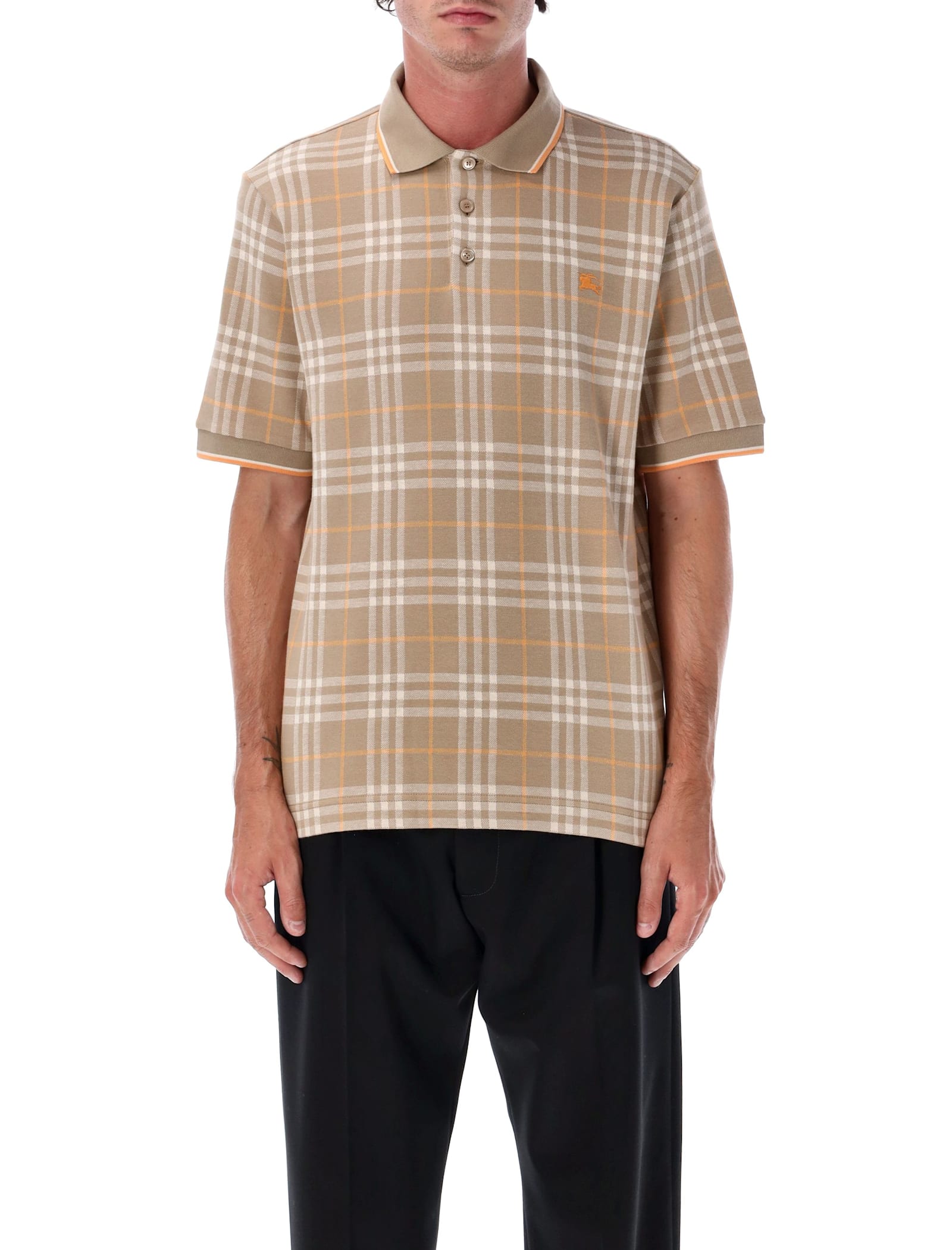 Burberry London Broom Check Cotton Polo Shirt