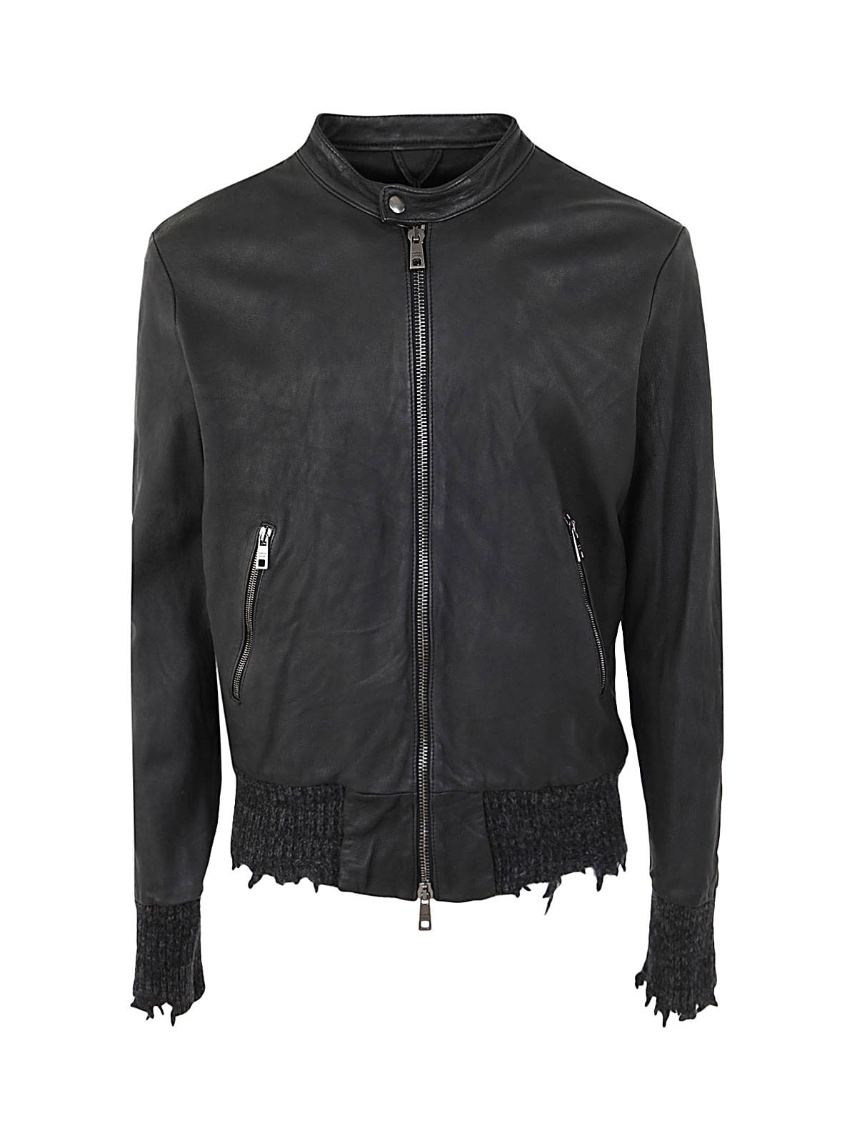 Giorgio Brato Long Sleeve Stretch Dress In Black Brush