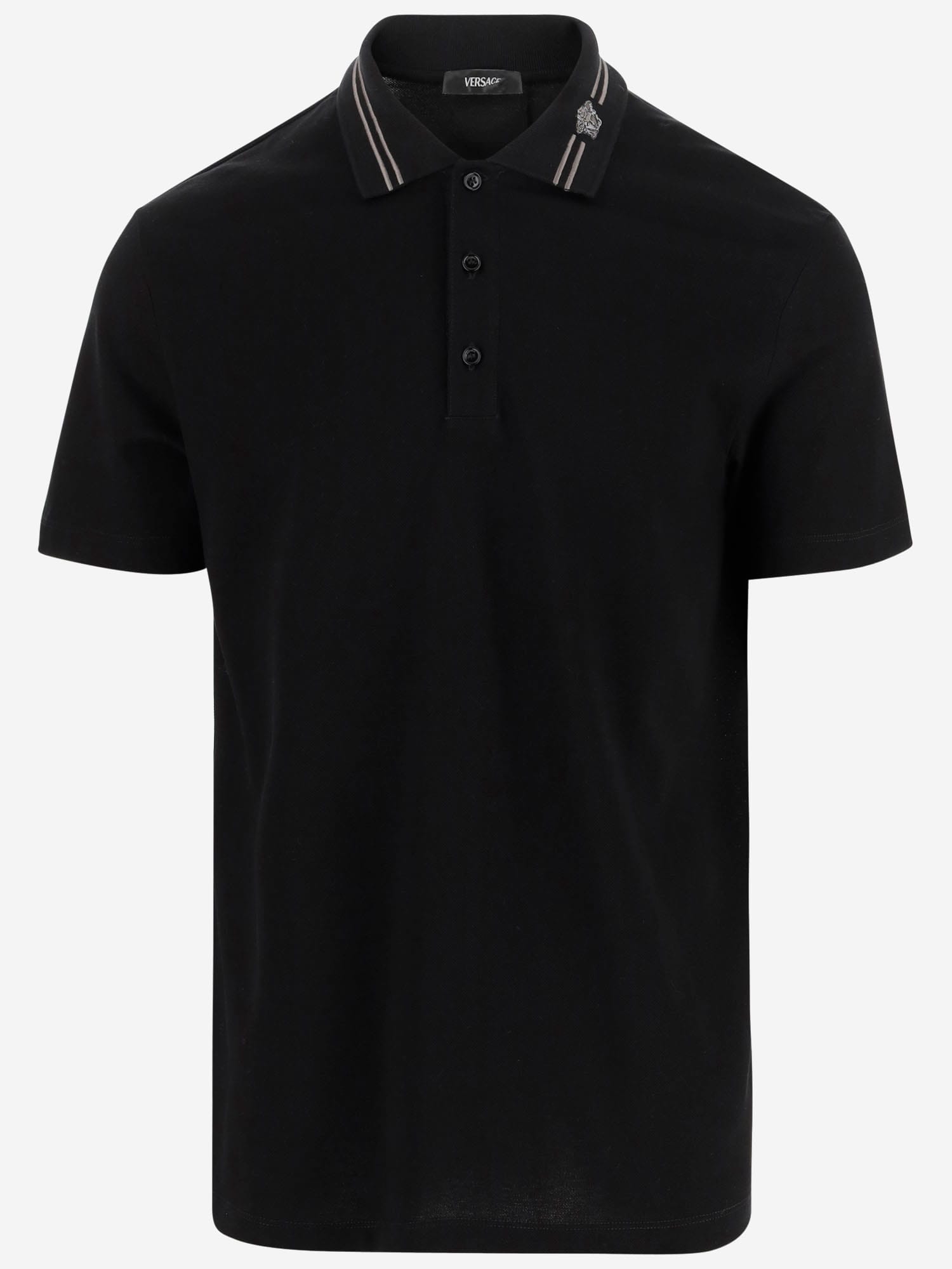 Polo Shirt With Medusa Embroidery