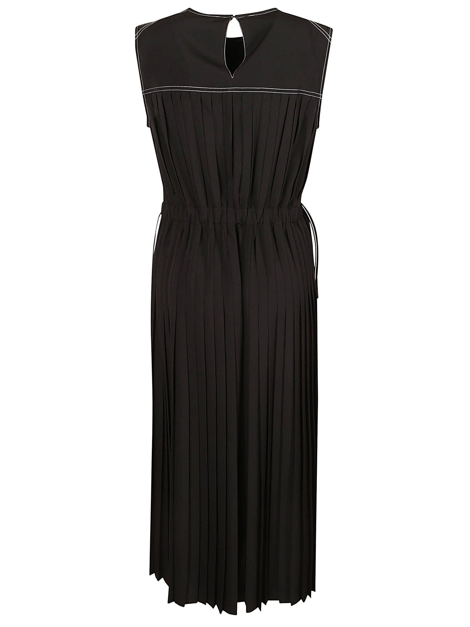 Shop Moncler Sleeveless Long-length Dress In Black
