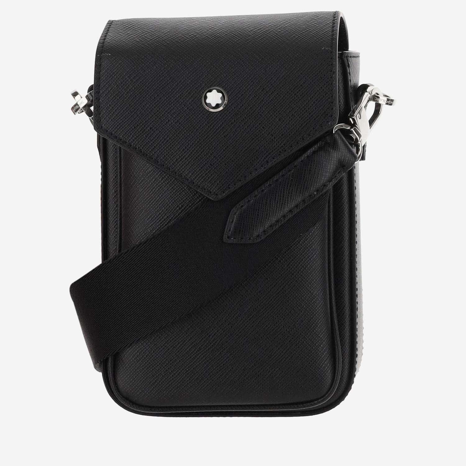 Shop Montblanc Vertical Sartorial Shoulder Bag In Black