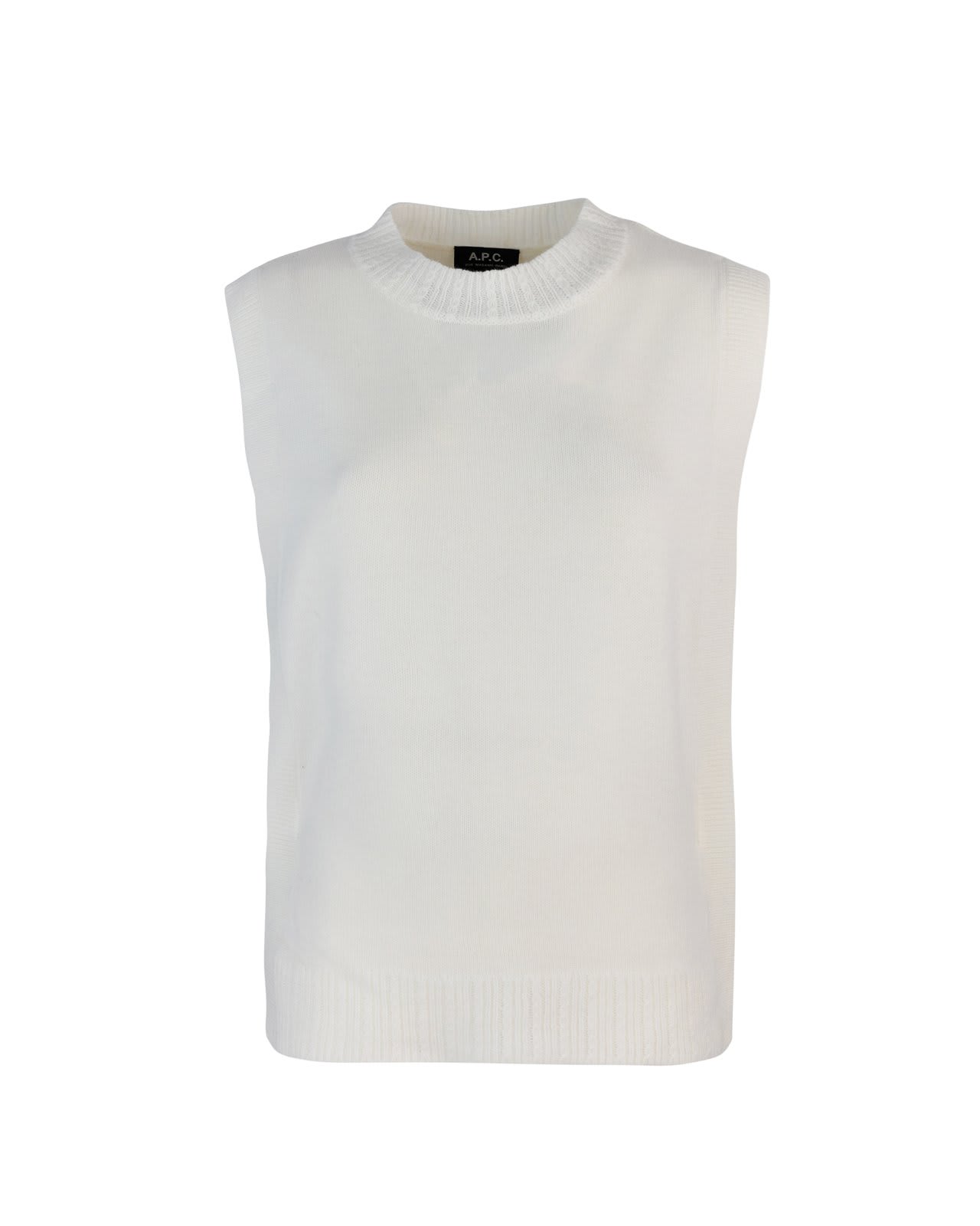 Shop Apc Crewneck Knitted Vest A.p.c.