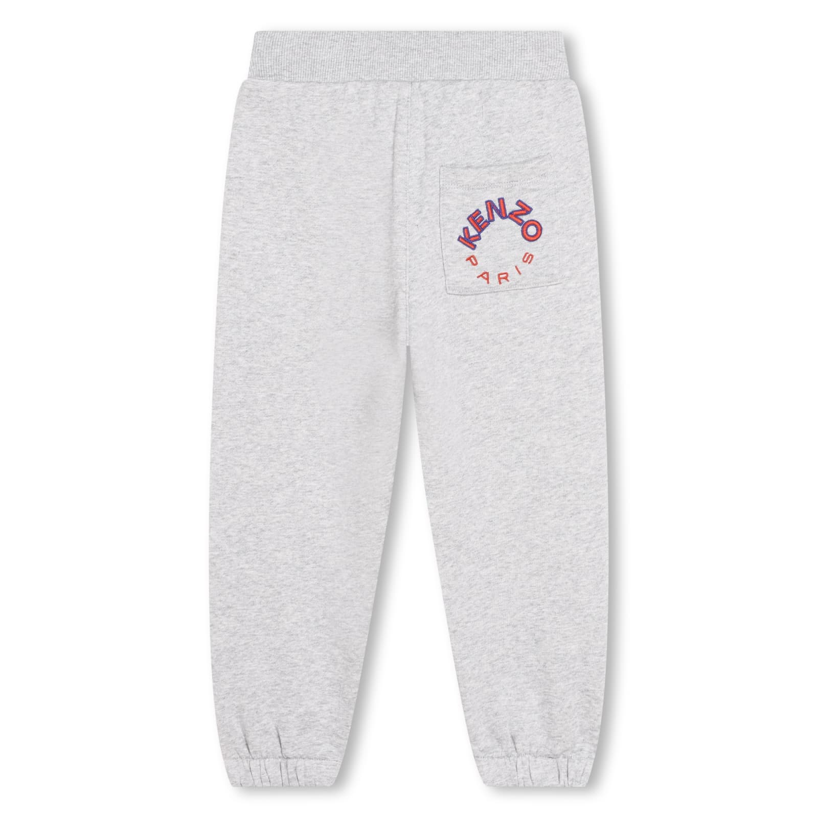 Shop Kenzo Sports Trousers With Application In Grigio Antico