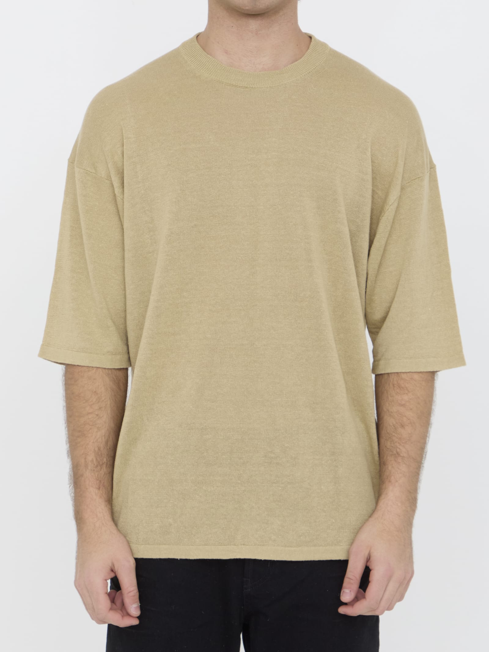 Shop Roberto Collina Linen Jumper In Beige