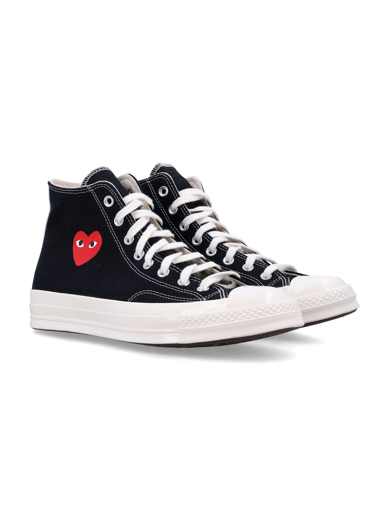 Comme Des Garçons Play X Converse High-top Sneakers With Heart In Black