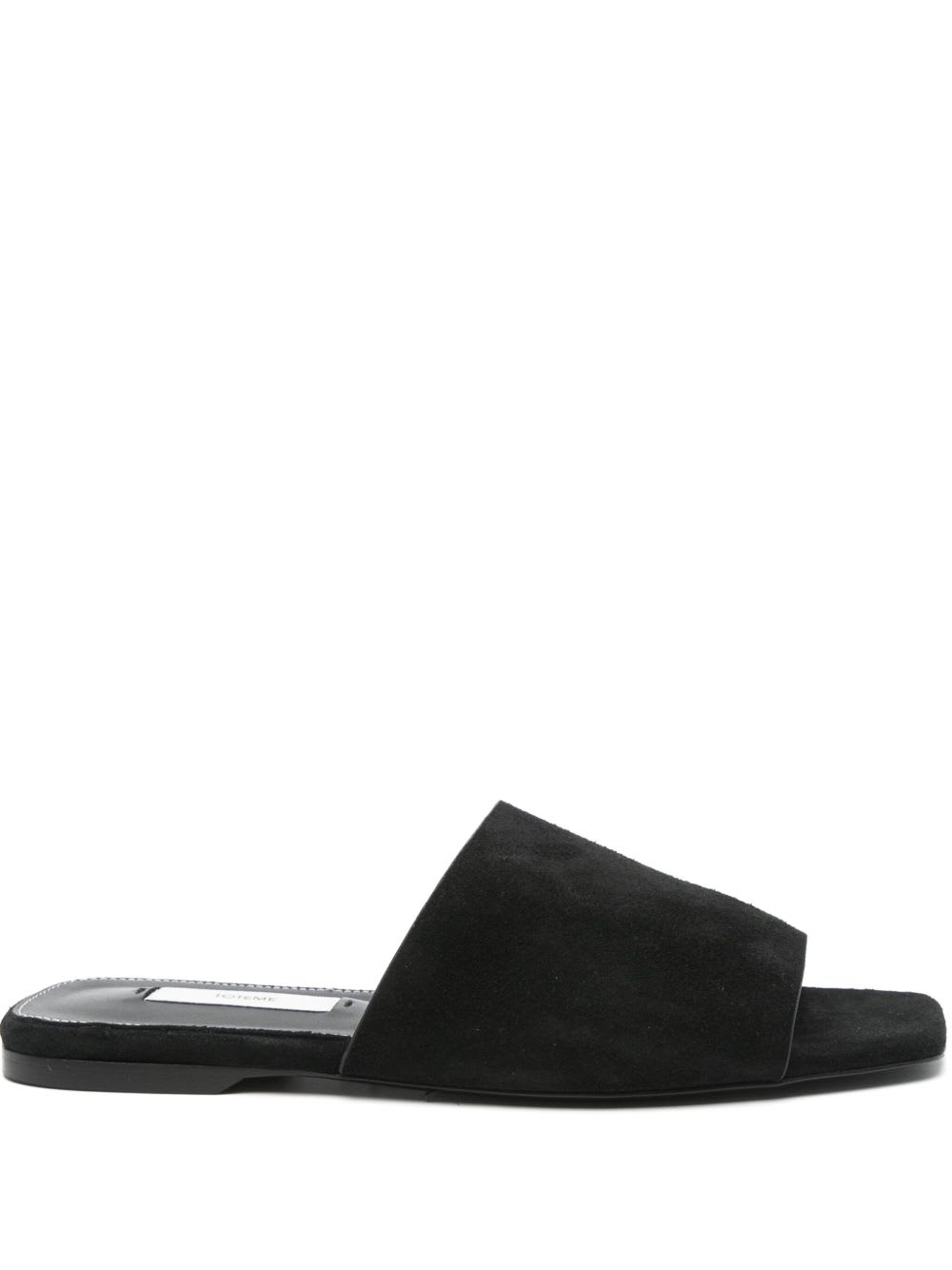 Totême Toteme Women Satin Bandeau Slides In Black