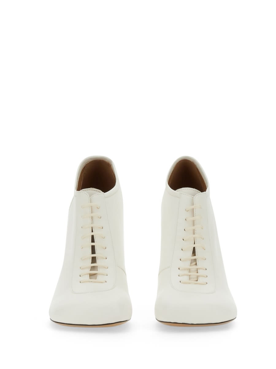 Shop Dries Van Noten Lace-up With Heel In White