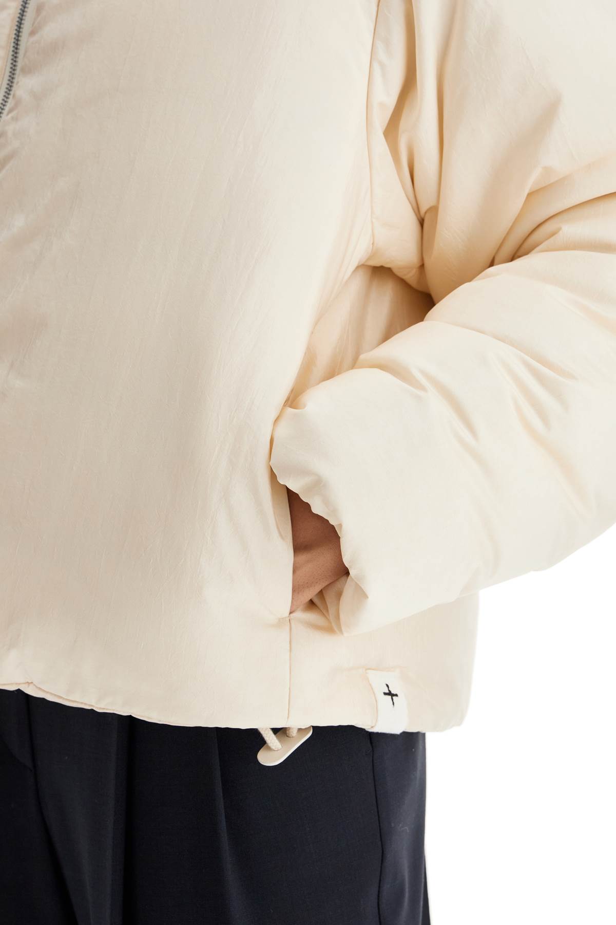 Shop Jil Sander Puffer In Beige Polyamide In Raw Cotton