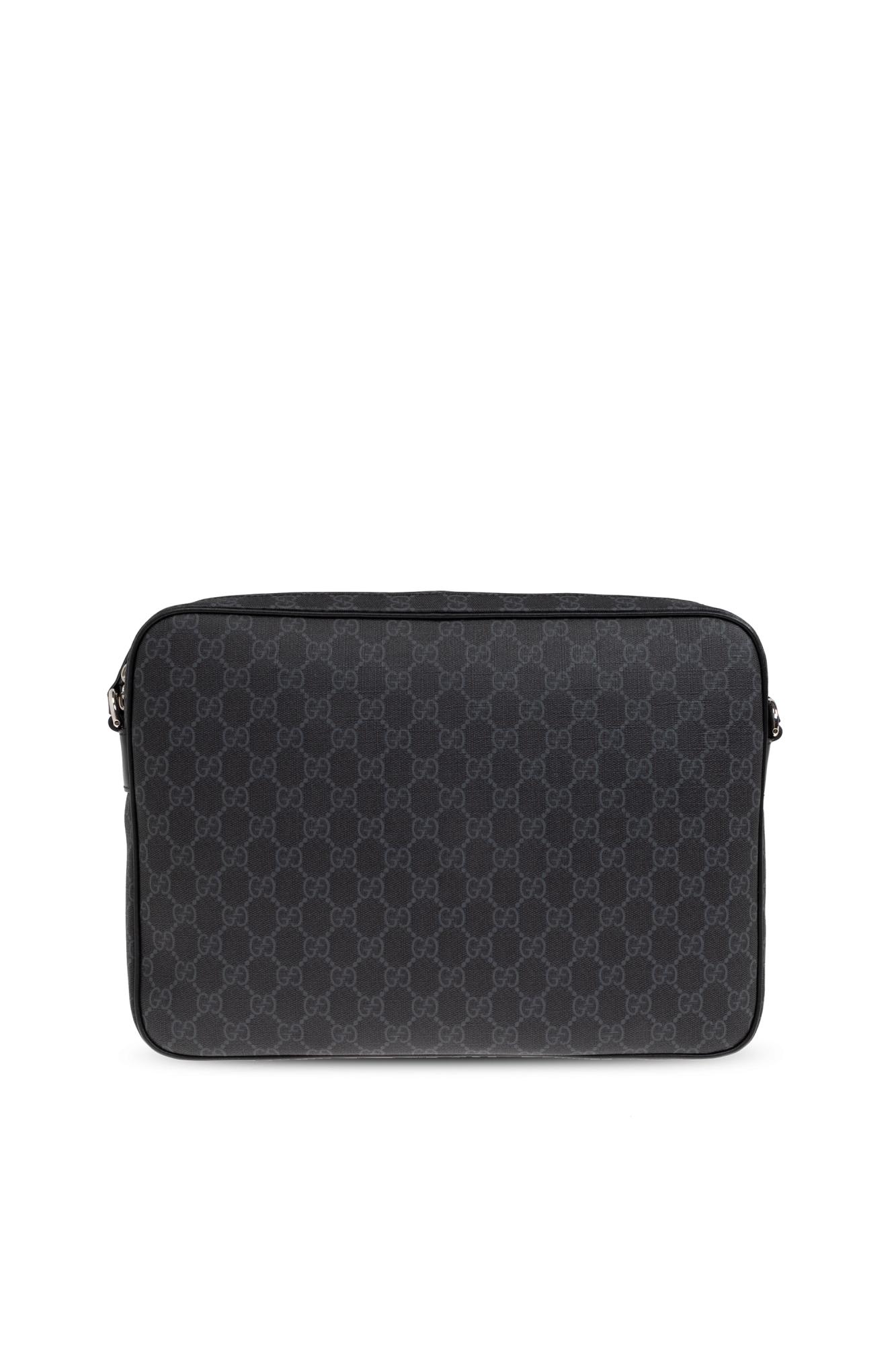 Gucci Black Gg Supreme Fabric Shoulder Bag Men