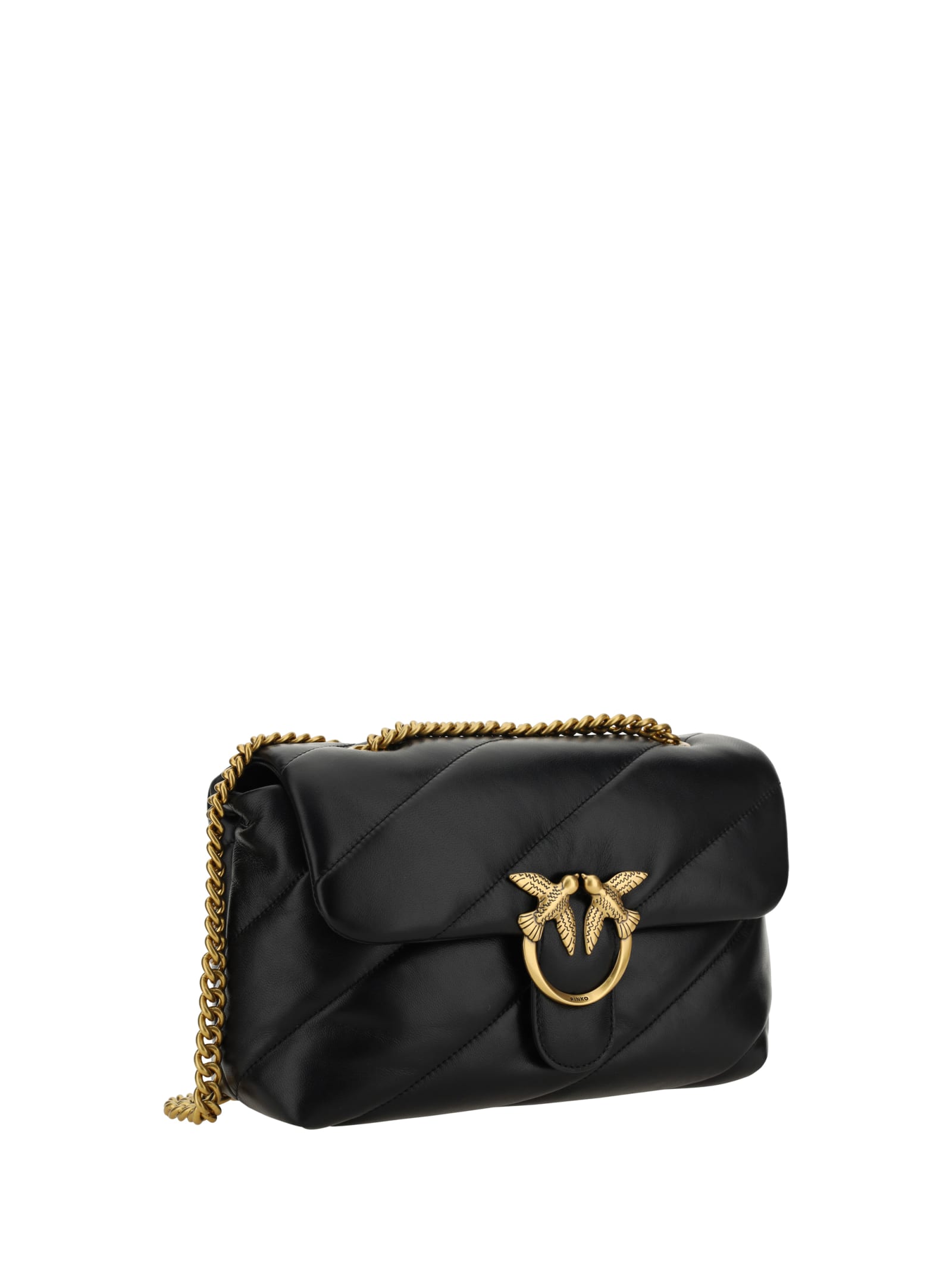 Shop Pinko Love Classic Shoulder Bag In Black