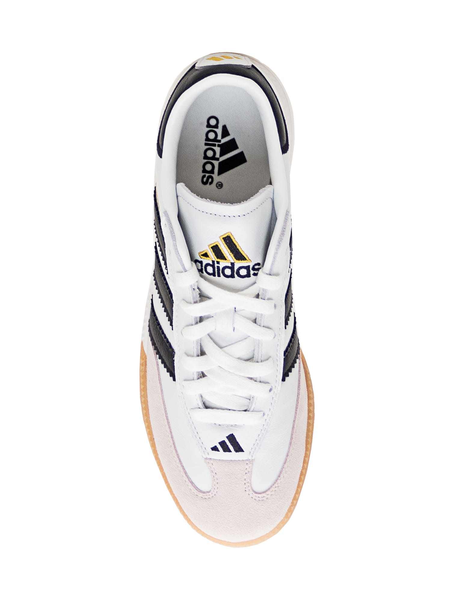 Adidas Originals Samba Mn Leather Low-top Sneakers In Ftwwht/cblack/gum3